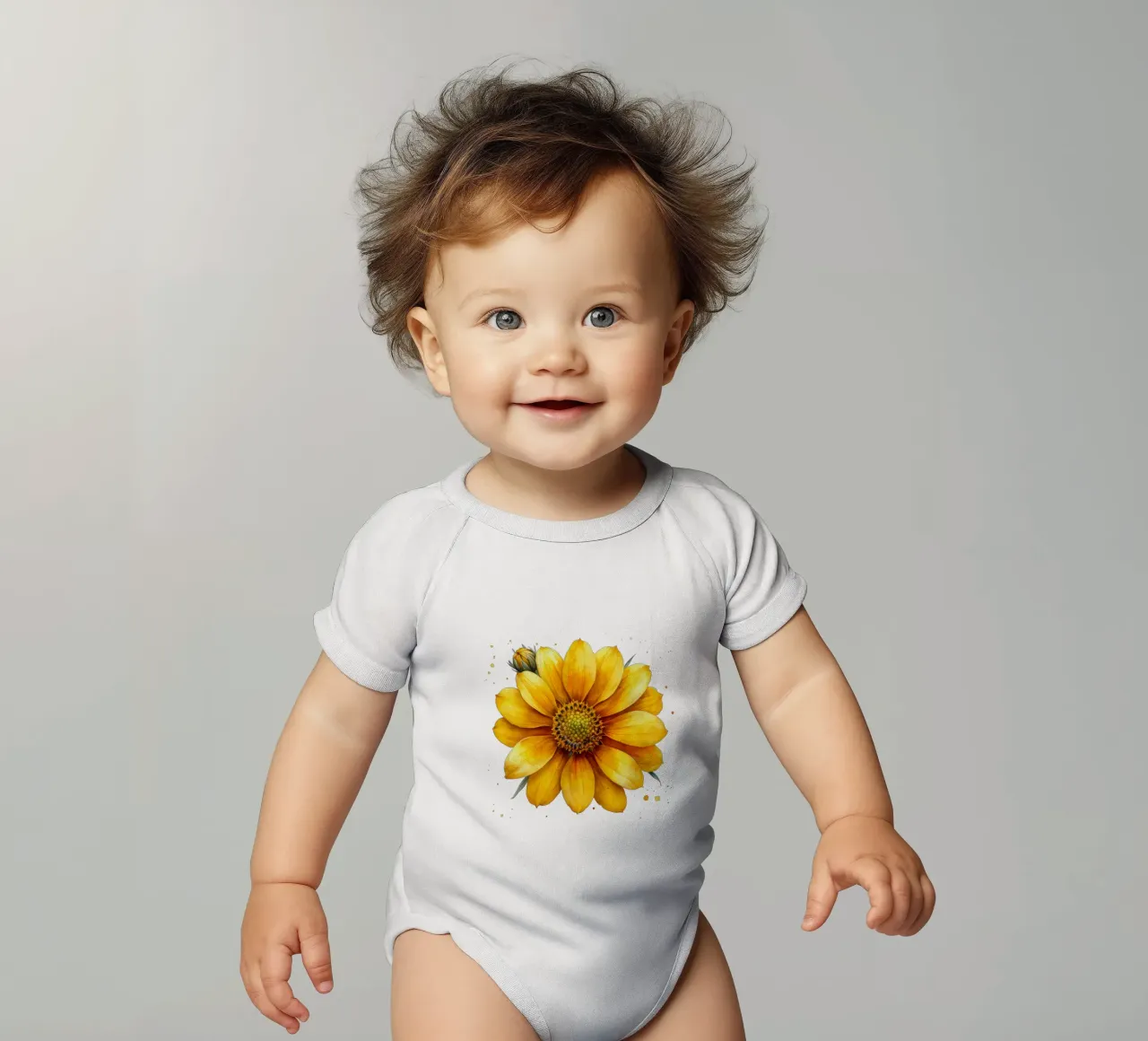 Fiore di coreopsis 3 body neonato maniche corte da Bold Blooms