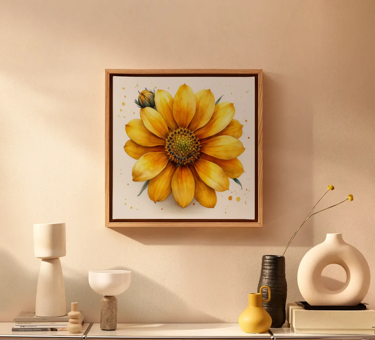 Fiore di coreopsis 3 tela con Cornice a cassetta da Bold Blooms