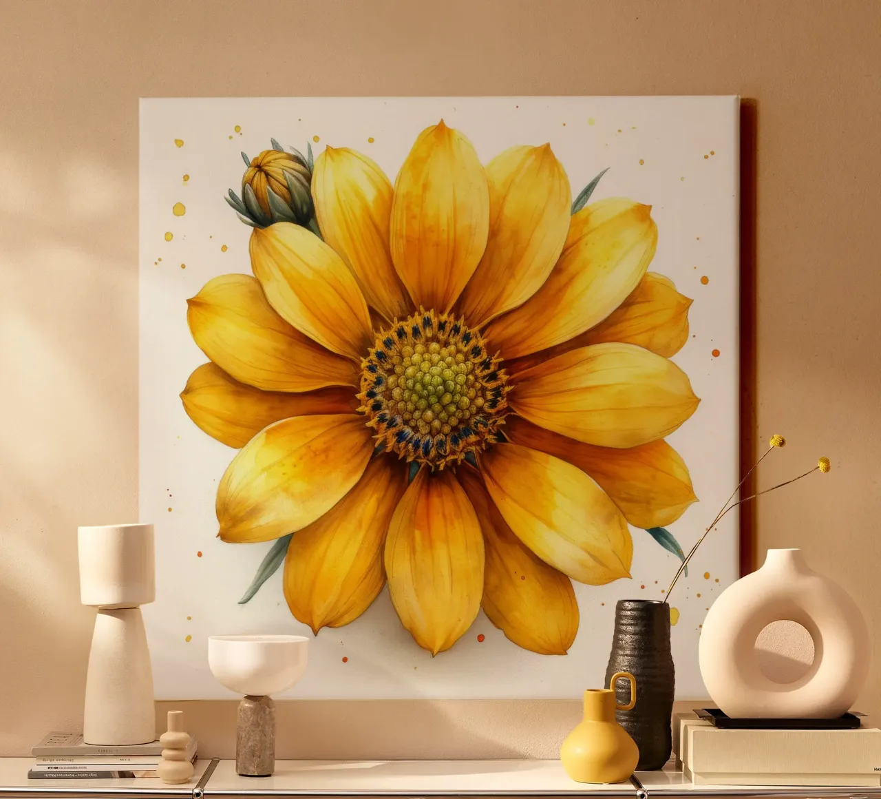 Fiore di coreopsis 3 tela con Cornice a cassetta da Bold Blooms