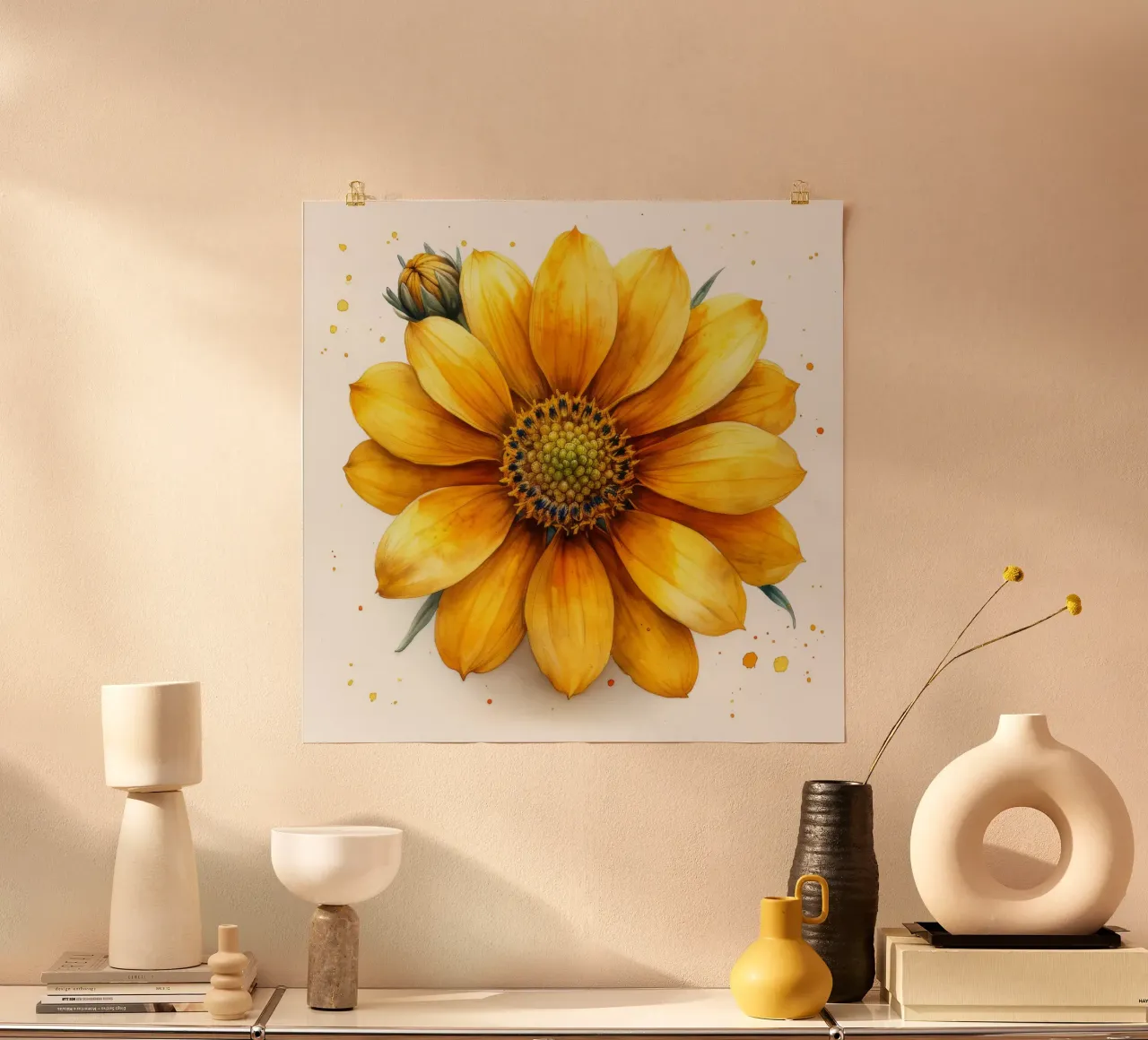 Fiore di coreopsis 3 carta hahnemühle da Bold Blooms