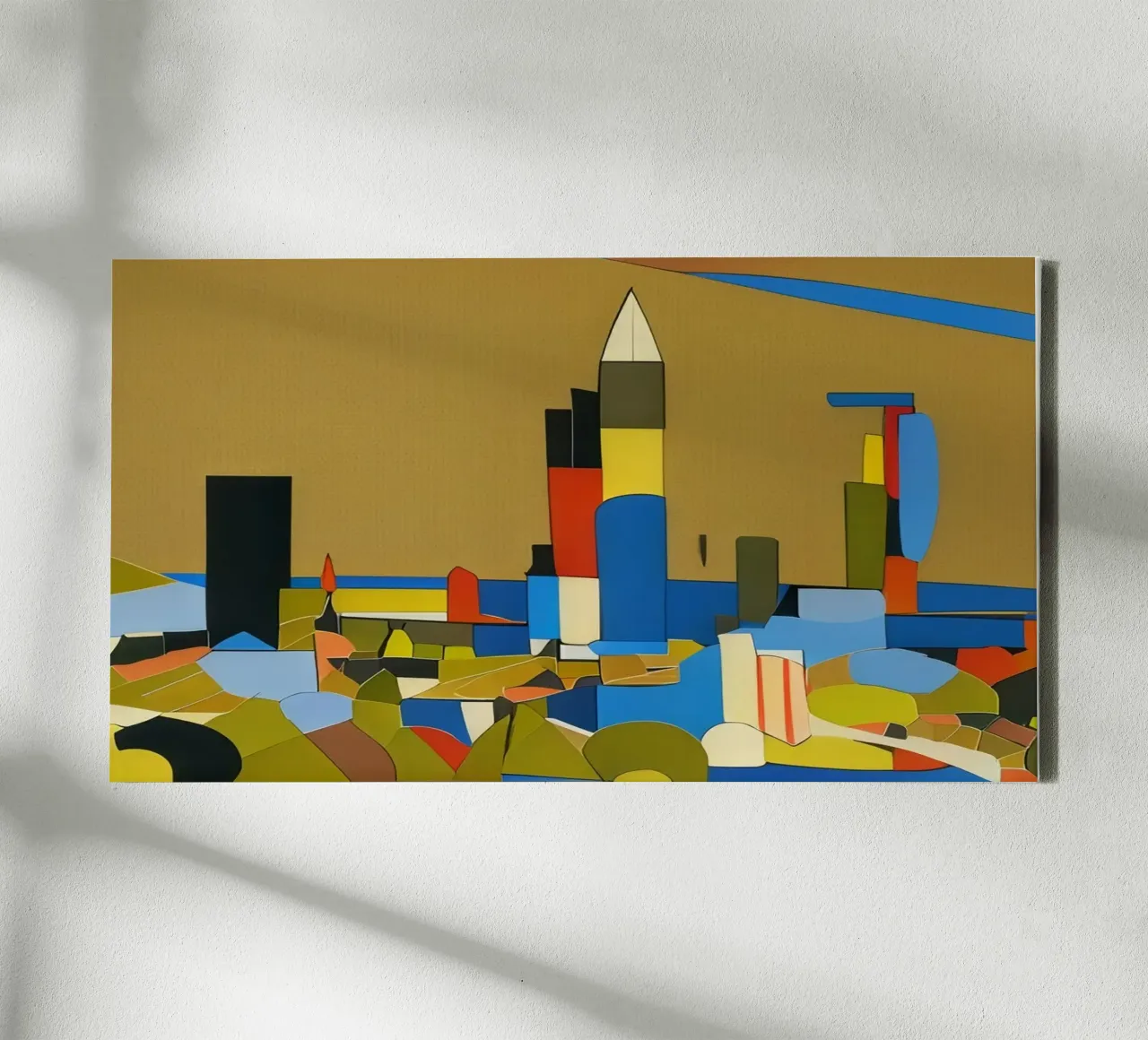 Skyline Francoforte sul Meno _2 tela con Cornice a cassetta da Abstract Art by LK