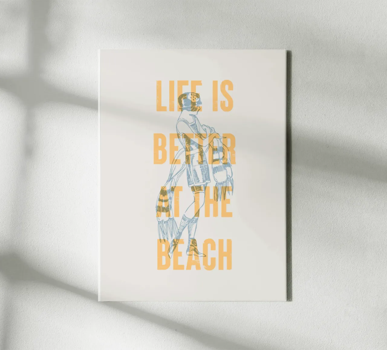 La vie est plus belle à la plage toile de Vintagrafica