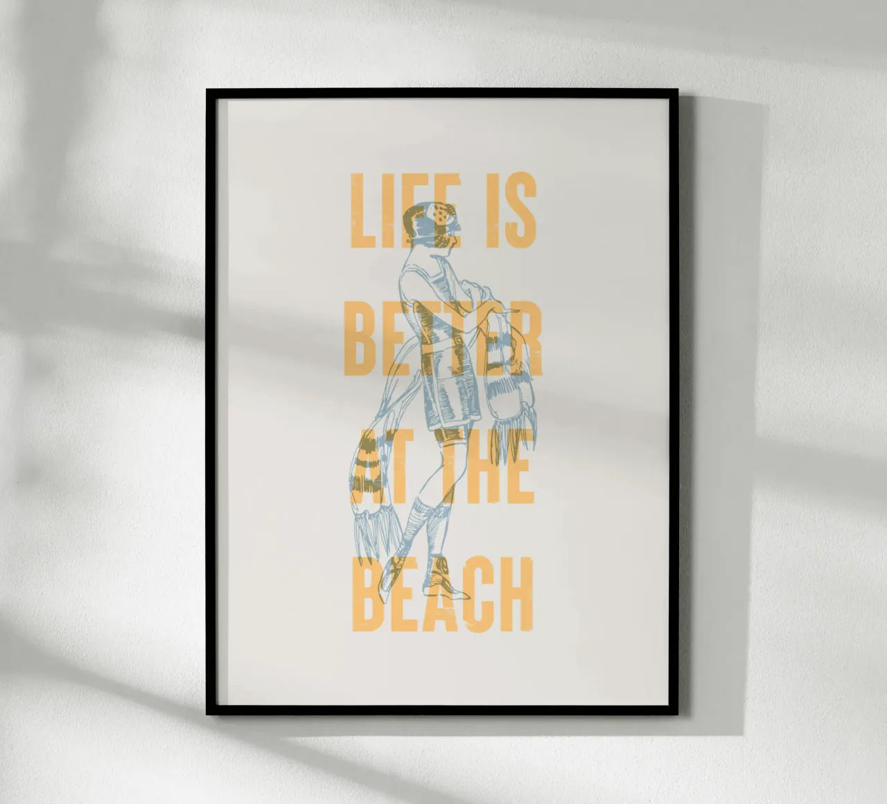 La vita è migliore in spiaggia carta hahnemühle da Vintagrafica