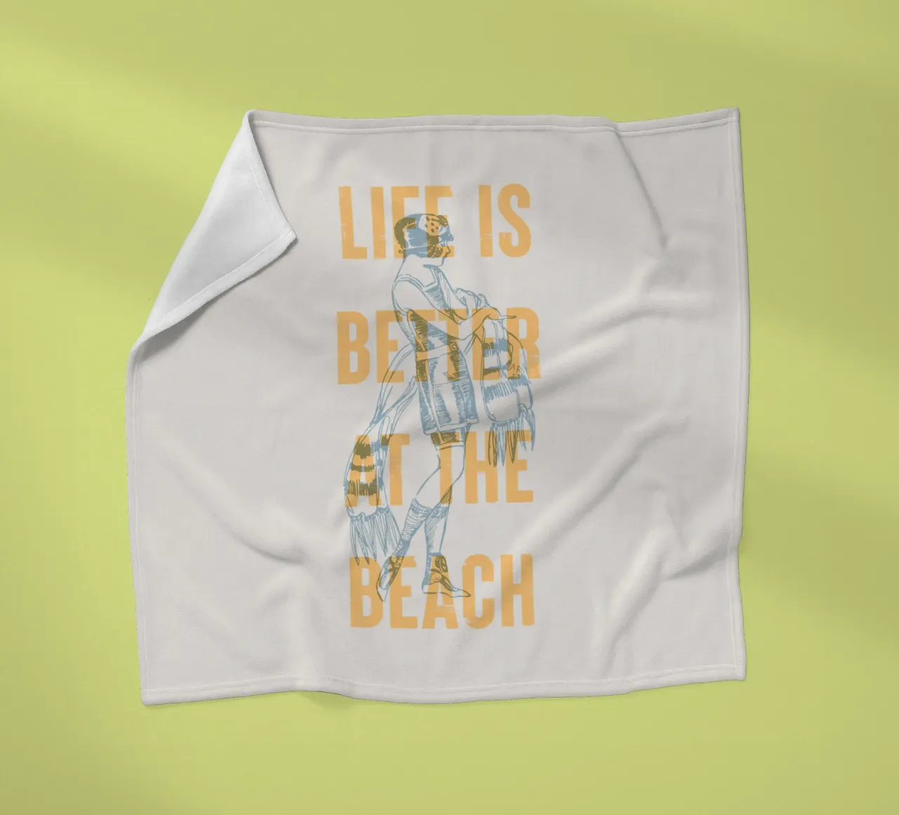 La vita è migliore in spiaggia coperta in pile da Vintagrafica