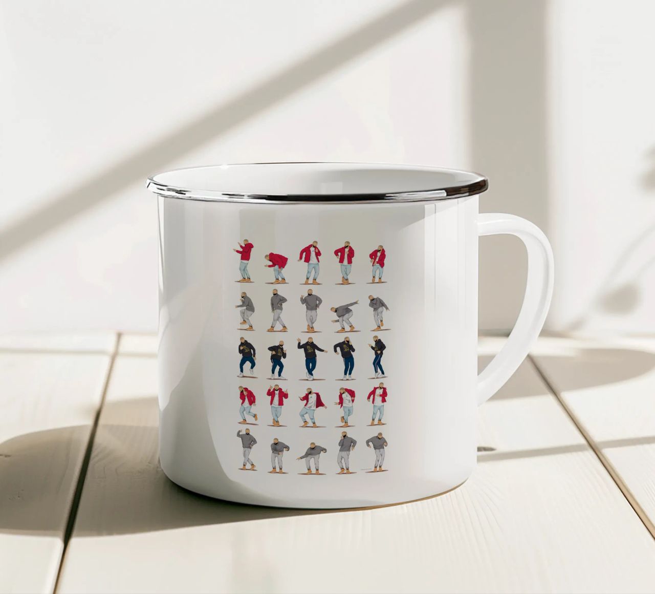Hotline Bling tazza in smalto da Nour Tohme