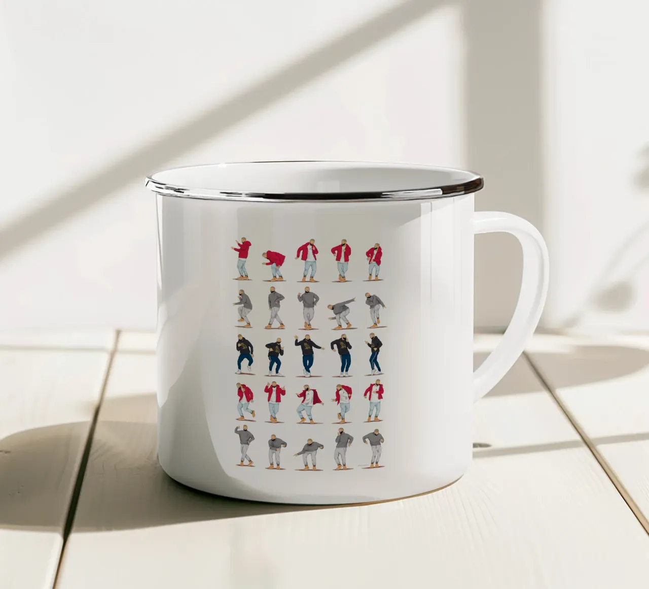 Hotline Bling tazza in smalto da Nour Tohme