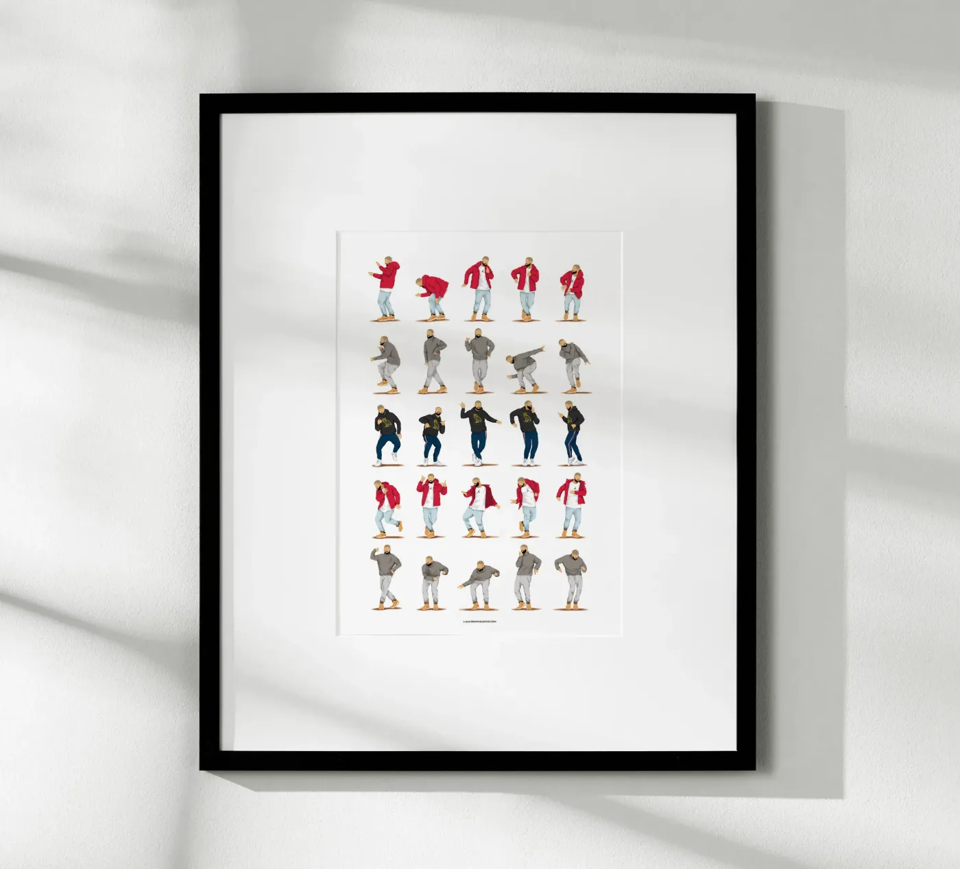 Hotline Bling poster avec cadre en aluminium de Nour Tohme