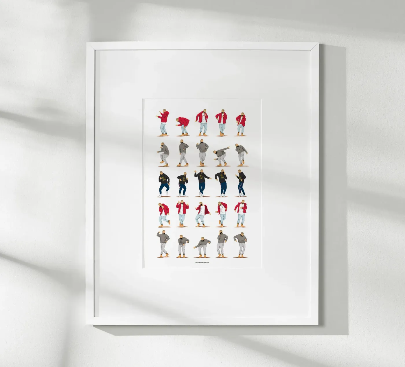 Hotline Bling poster avec cadre en aluminium de Nour Tohme