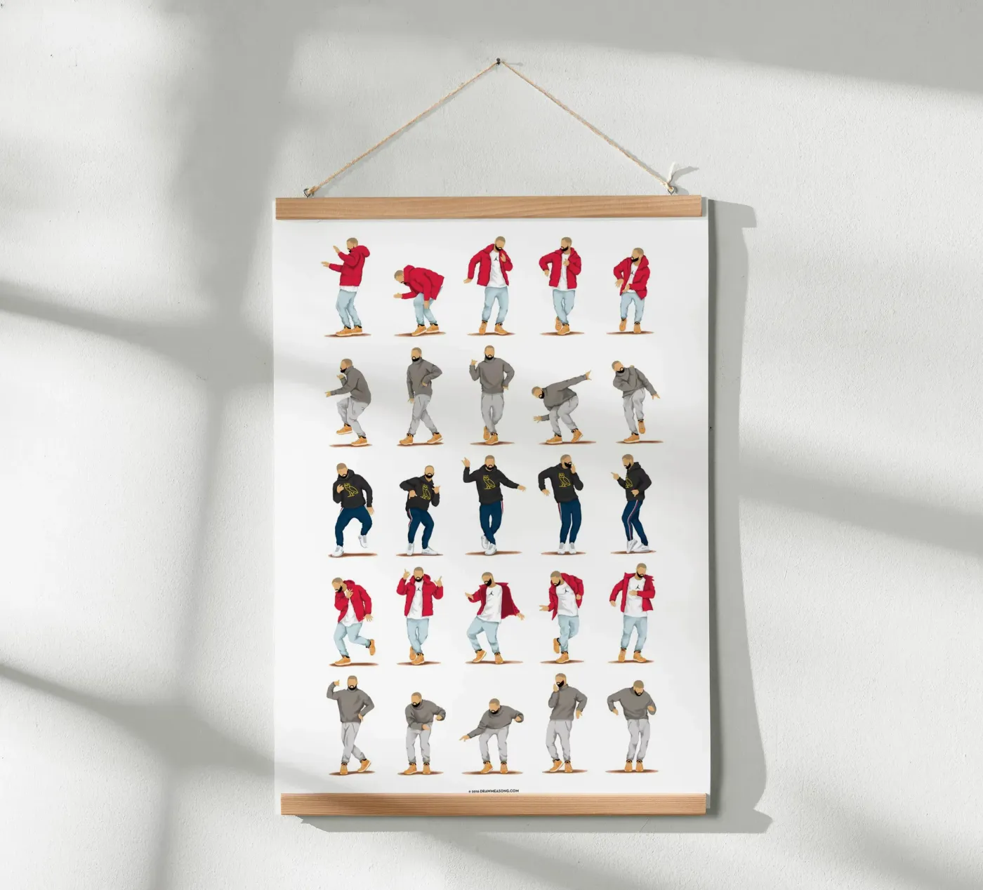 Hotline Bling poster avec cadre en aluminium de Nour Tohme