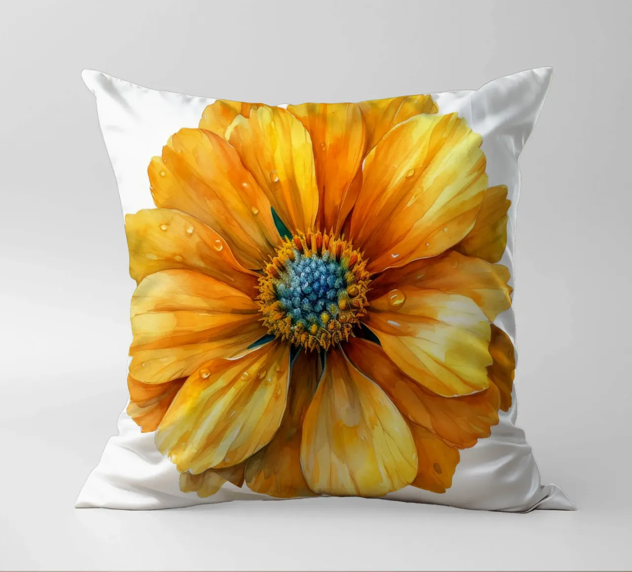 Fiore di coreopsis 4 cuscino da Bold Blooms