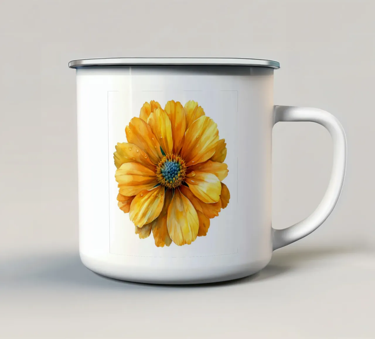 Fiore di coreopsis 4 tazza in smalto da Bold Blooms