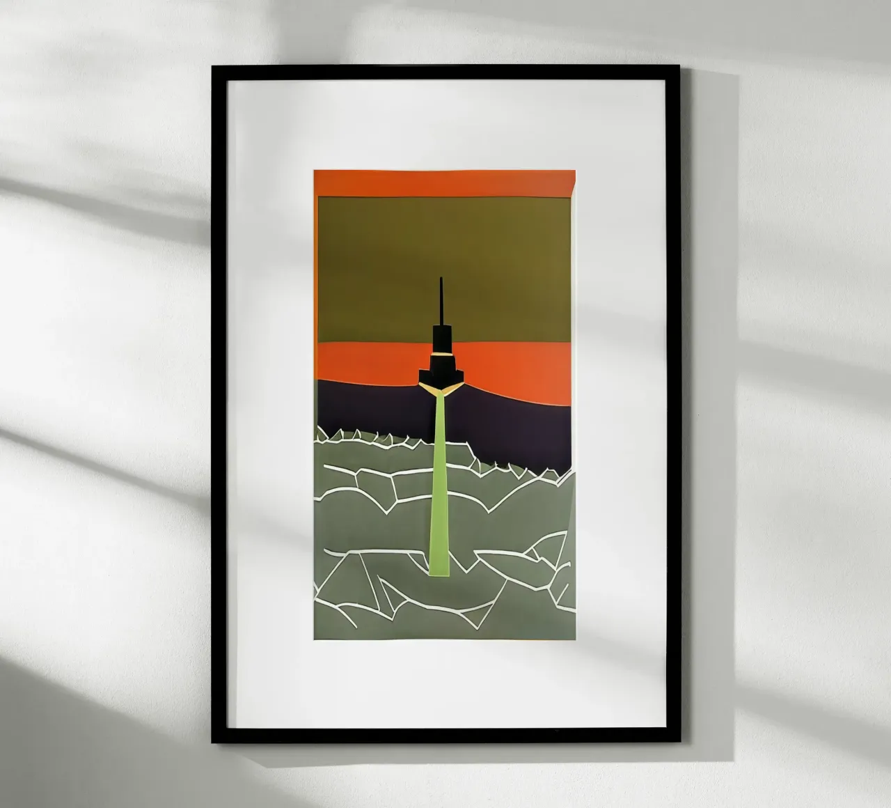 Escursione_di_visita_di_Francoforte_1 poster con telaio in plastica da Abstract Art by LK