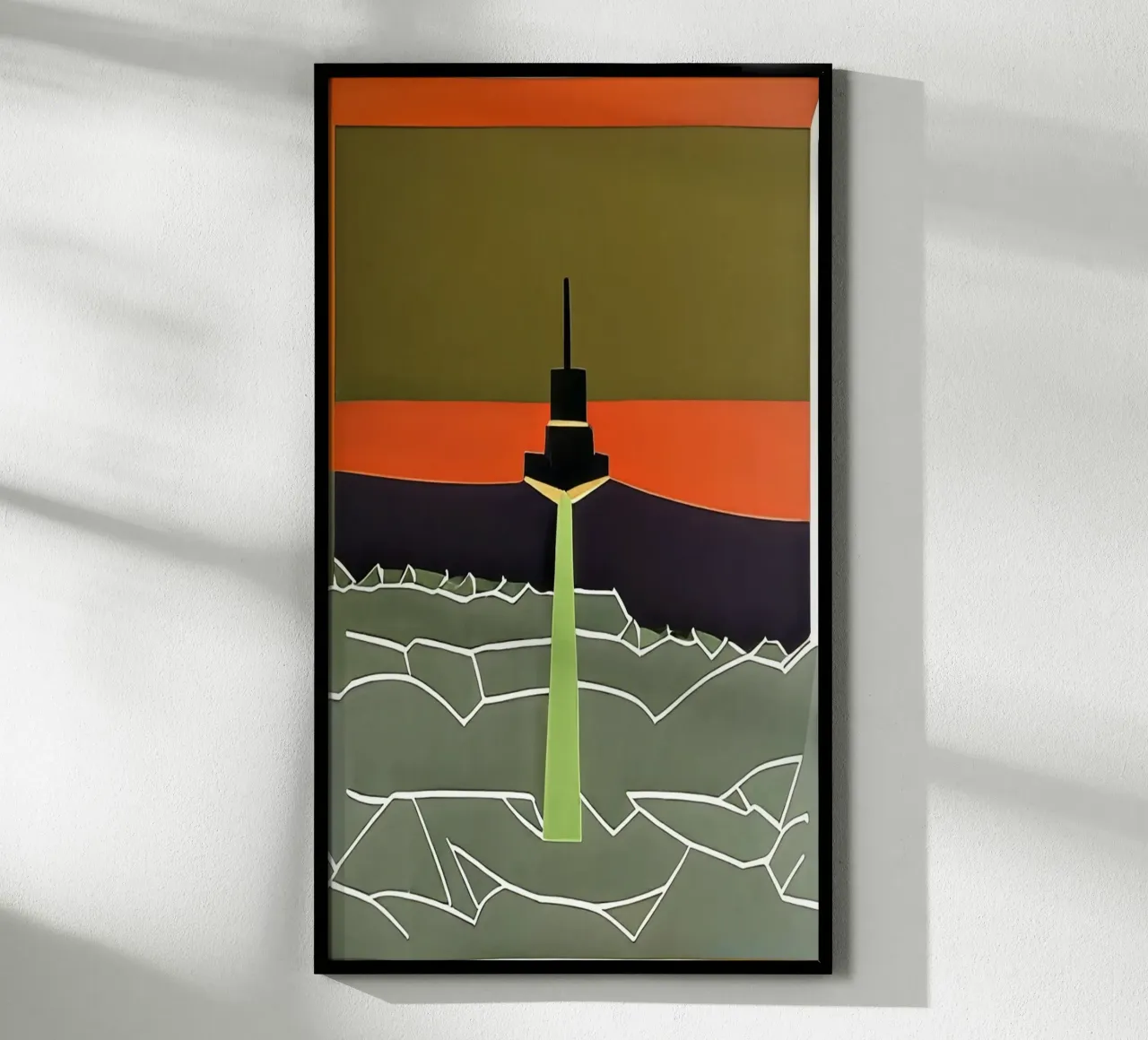 Escursione_di_visita_di_Francoforte_1 poster con telaio in plastica da Abstract Art by LK