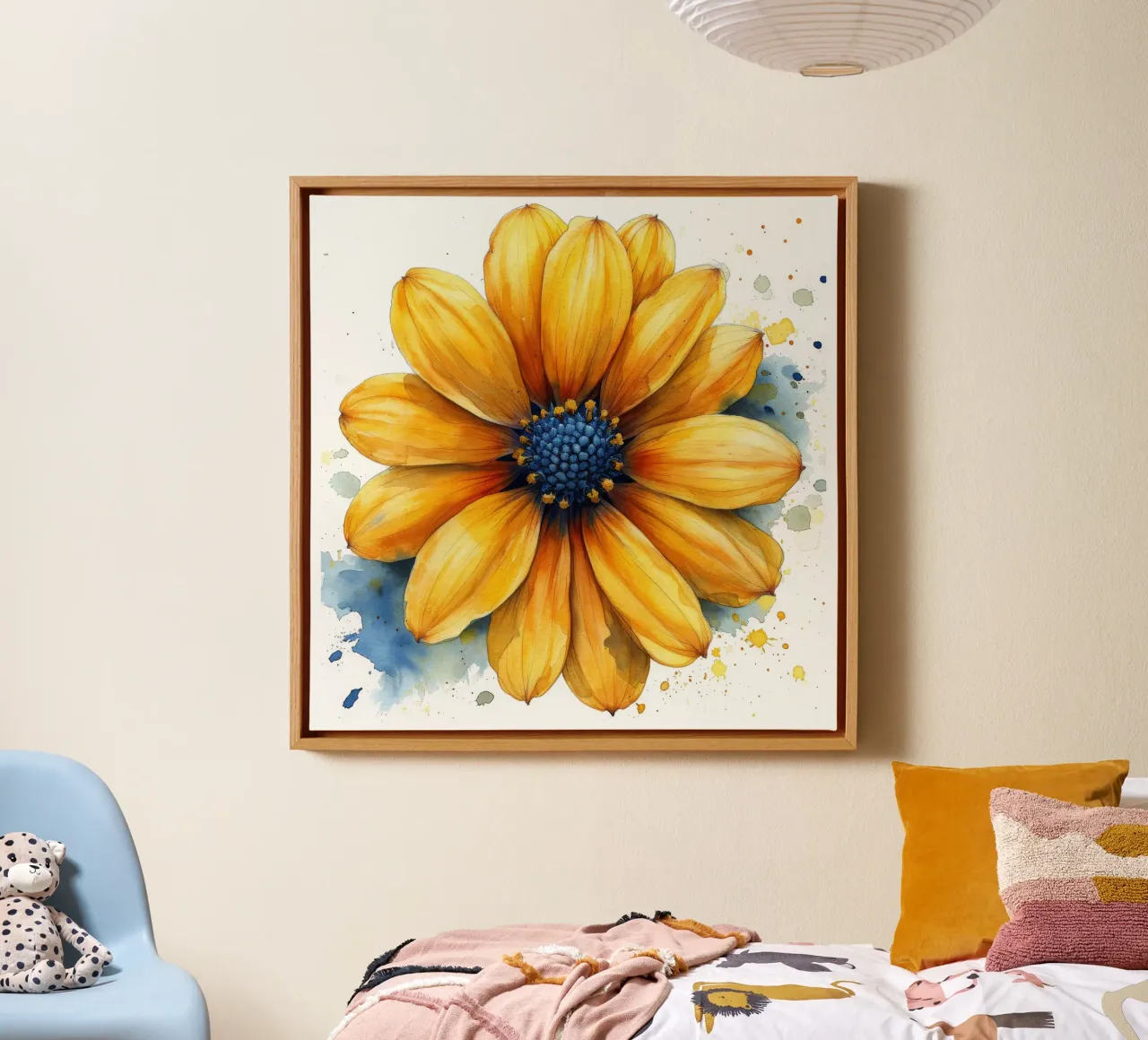 Coreopsis fiore 1 tela con Cornice a cassetta da Bold Blooms