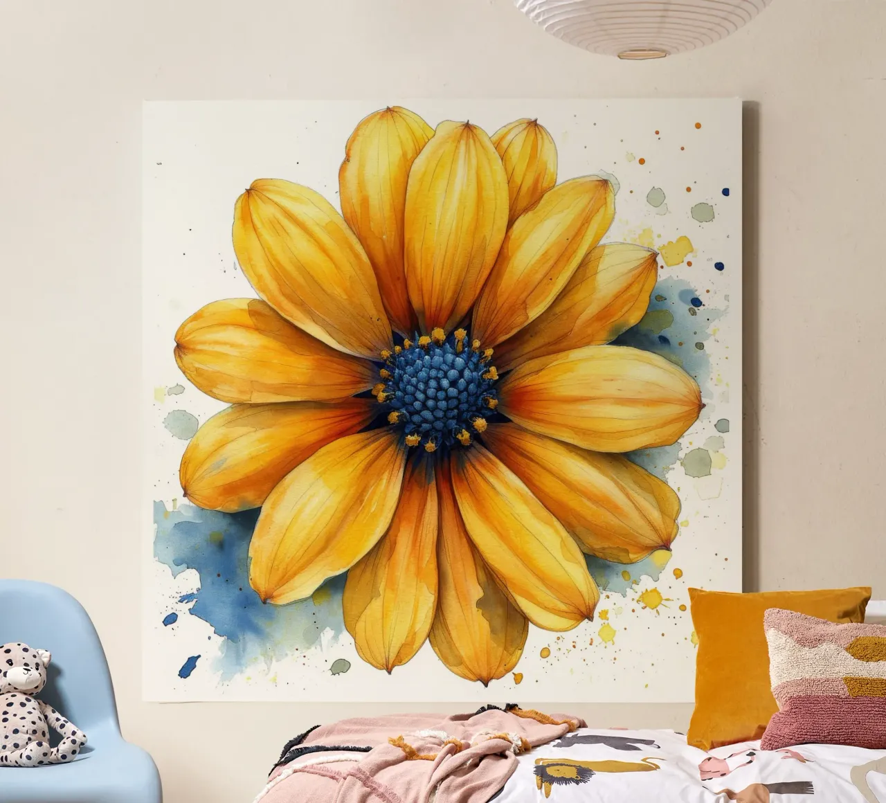 Coreopsis fiore 1 tela con Cornice a cassetta da Bold Blooms