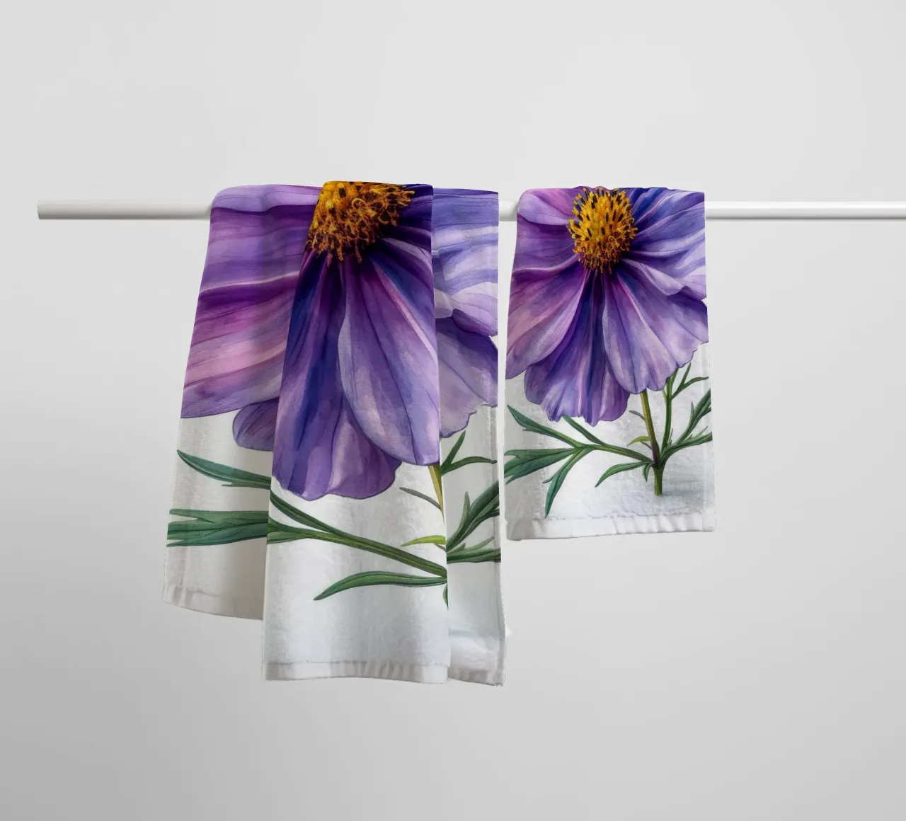 Kosmos Bloem 2 badhanddoek van Bold Blooms