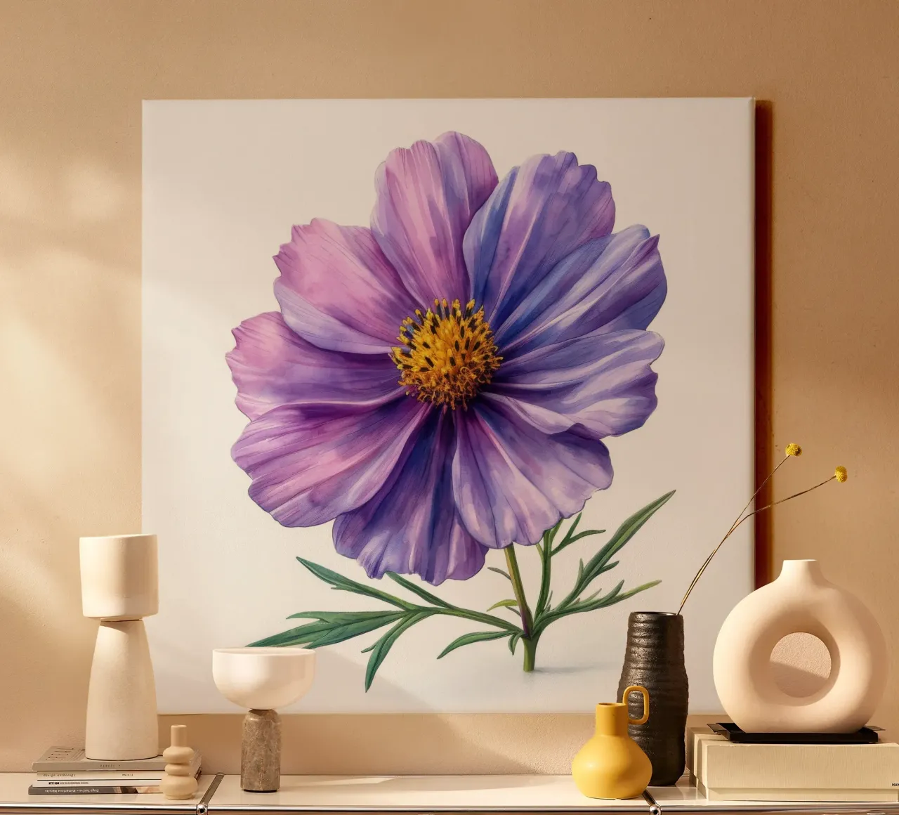 Cosmos Flower 2 canvas by Bold Blooms
