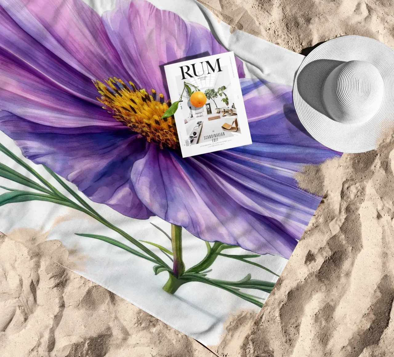 Fiore di Cosmo 2 telo mare da Bold Blooms