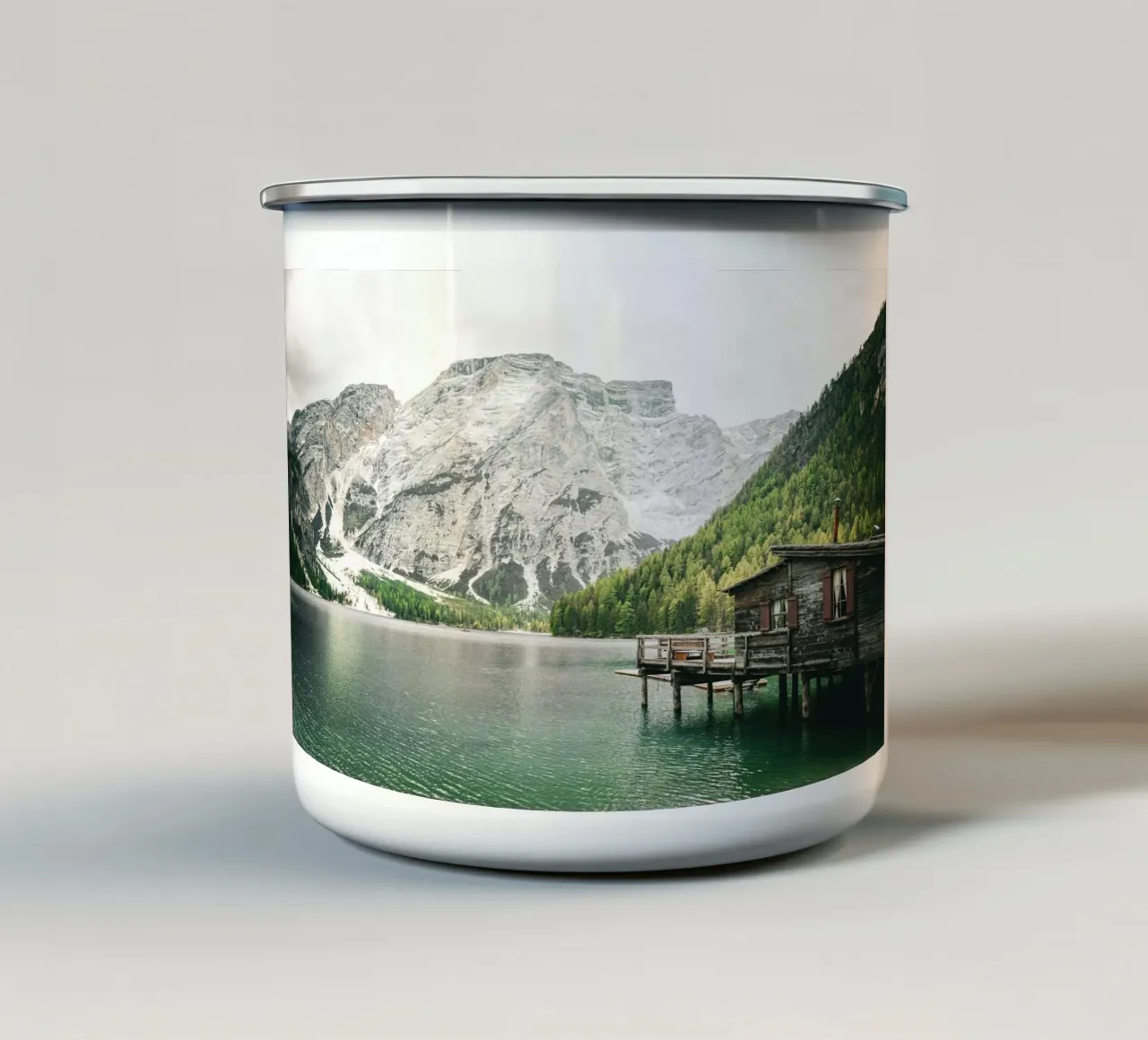 Haus am See tazza in smalto da Flo Klein