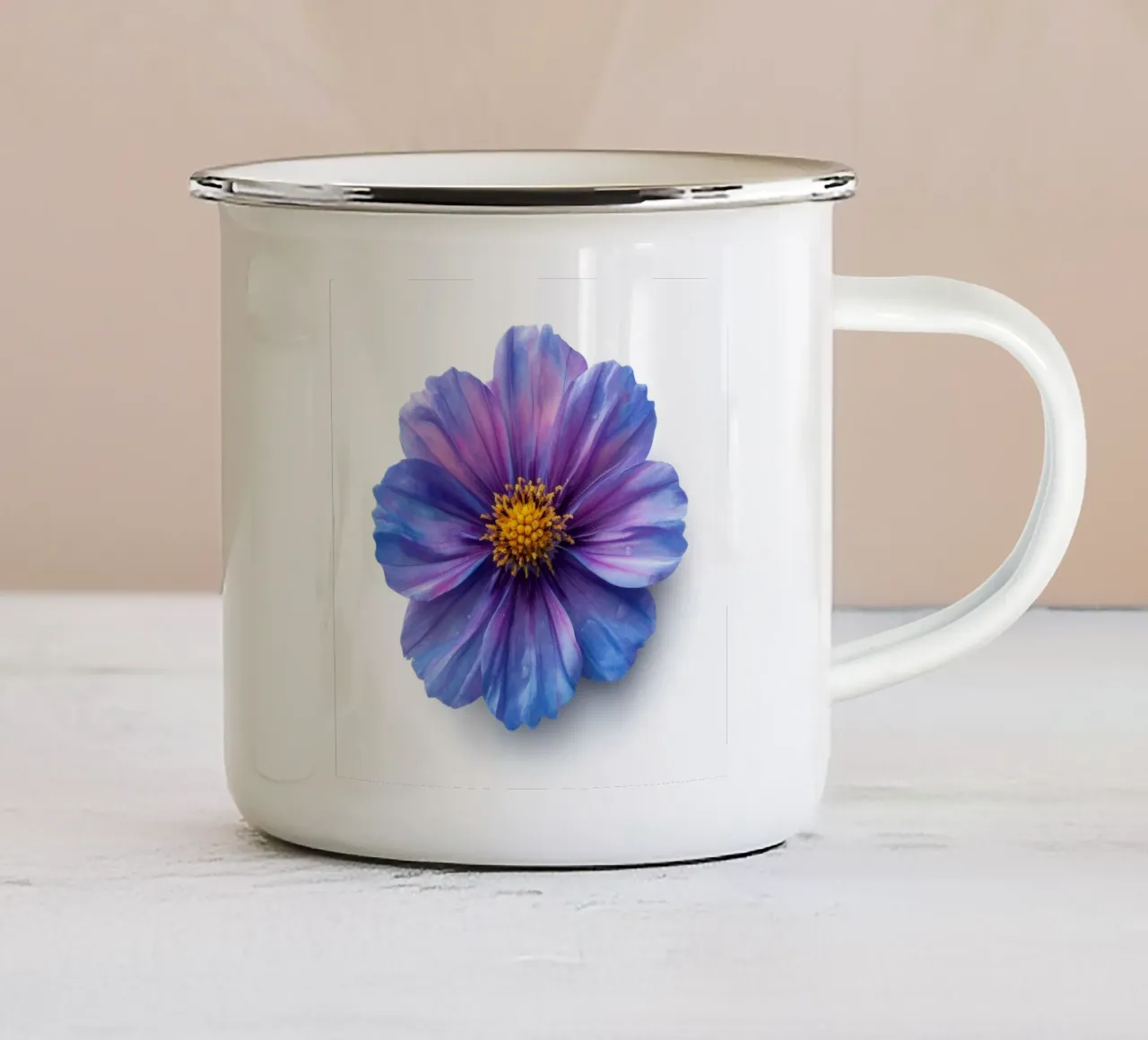 Fiore di cosmo 3 tazza in smalto da Bold Blooms