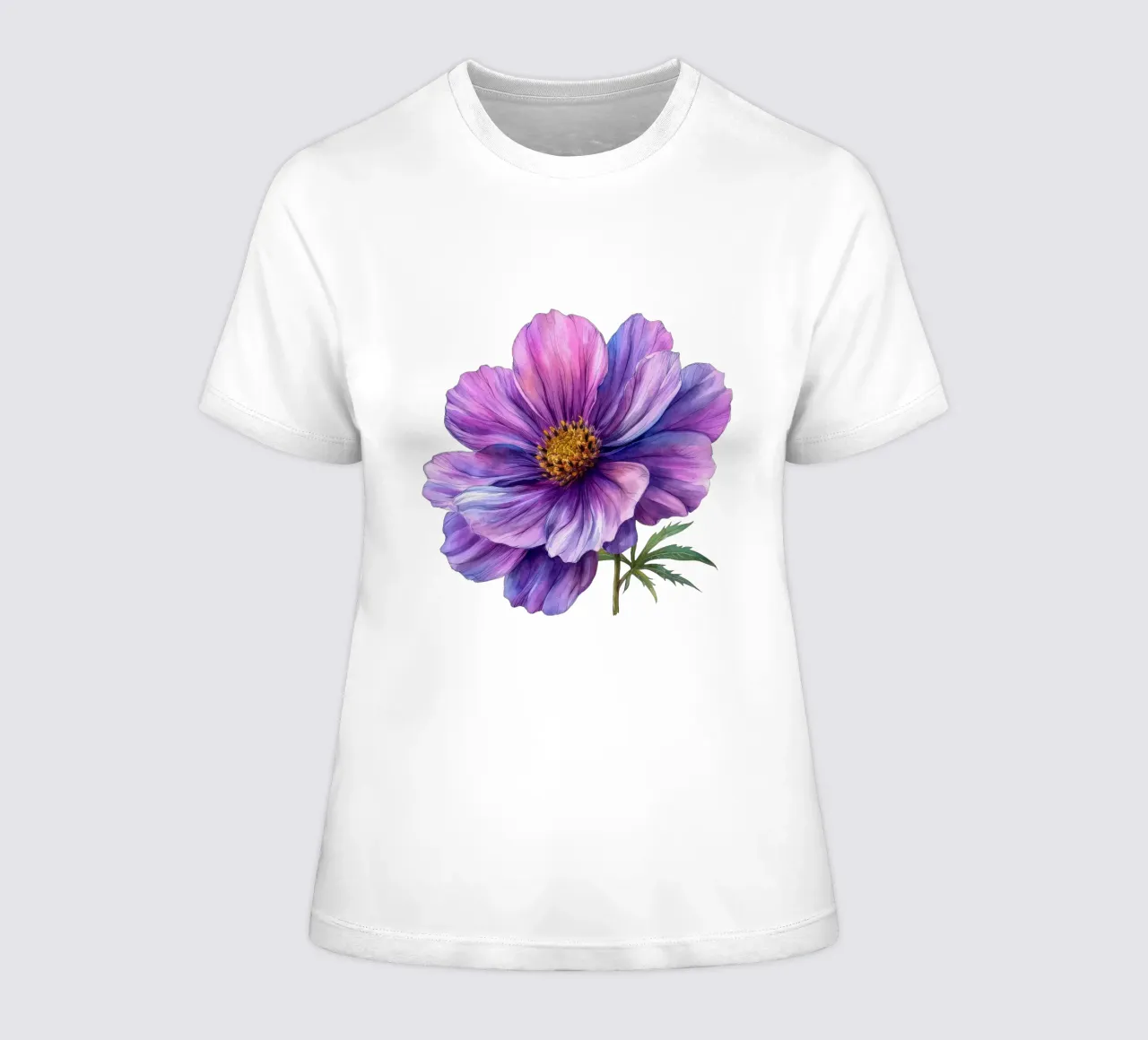 Cosmos Flower 1 women's fitted t-shirt by Bold Blooms