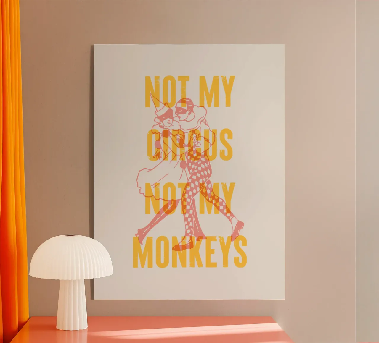 Non il mio circo, non le mie scimmie plexiglass da Vintagrafica