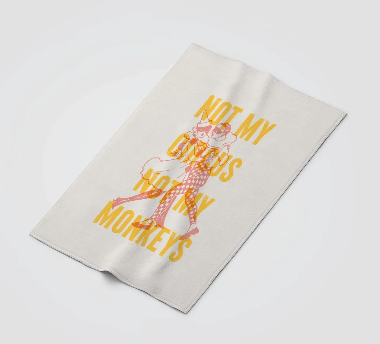 Not my circus, not my monkeys fleece blanket by Vintagrafica