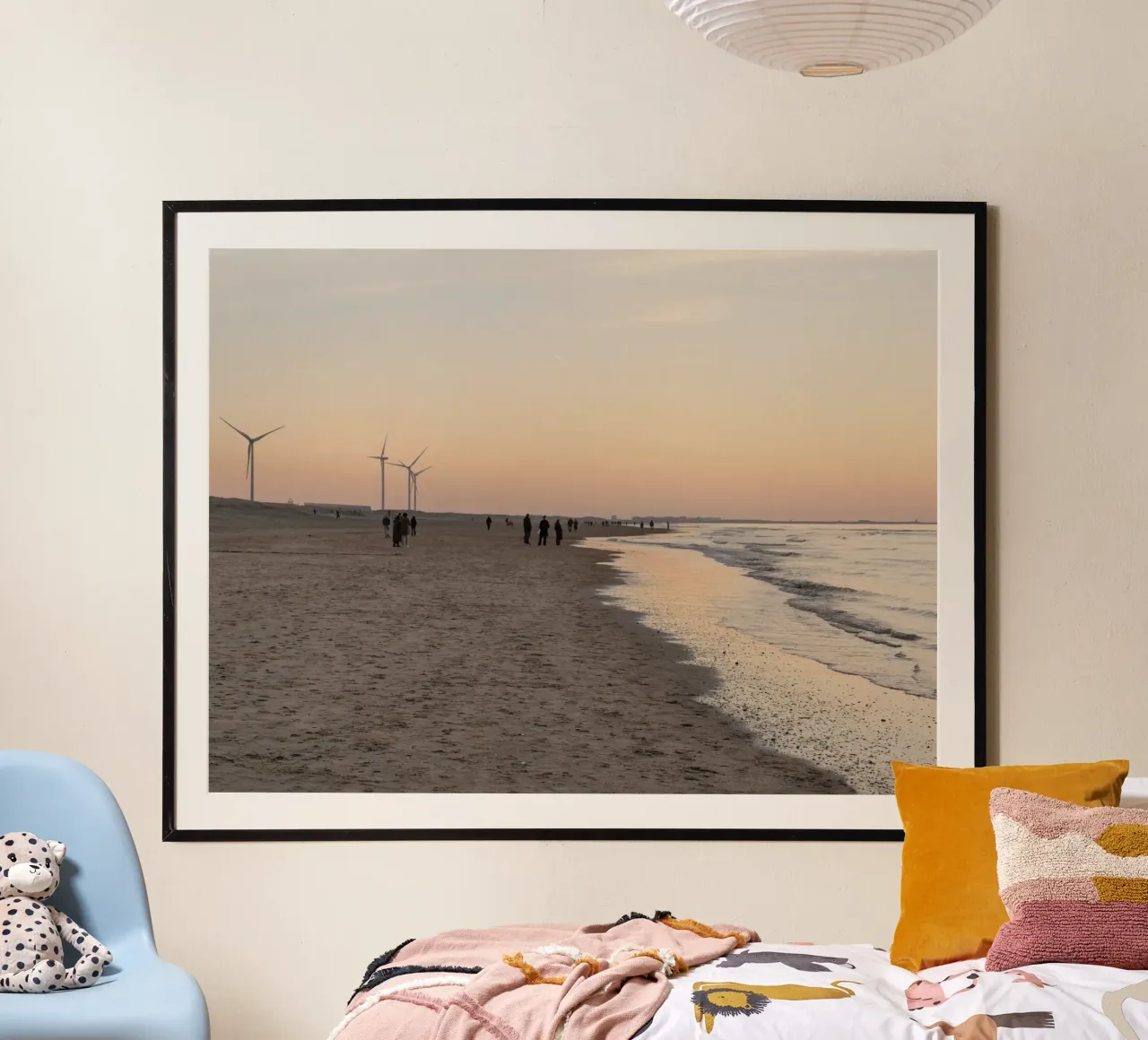 Wijk aan Zee - Bellezza costiera Tranquillità poster con telaio in plastica da Dagmar Pels