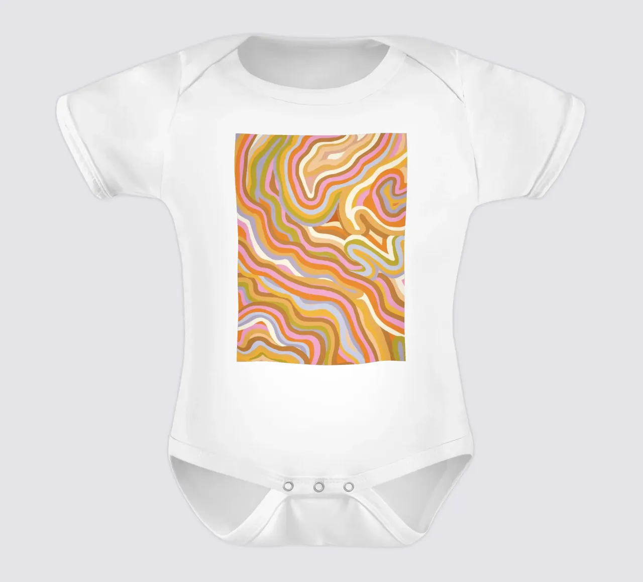 Painted marble short-sleeve baby romper by GigiRosado