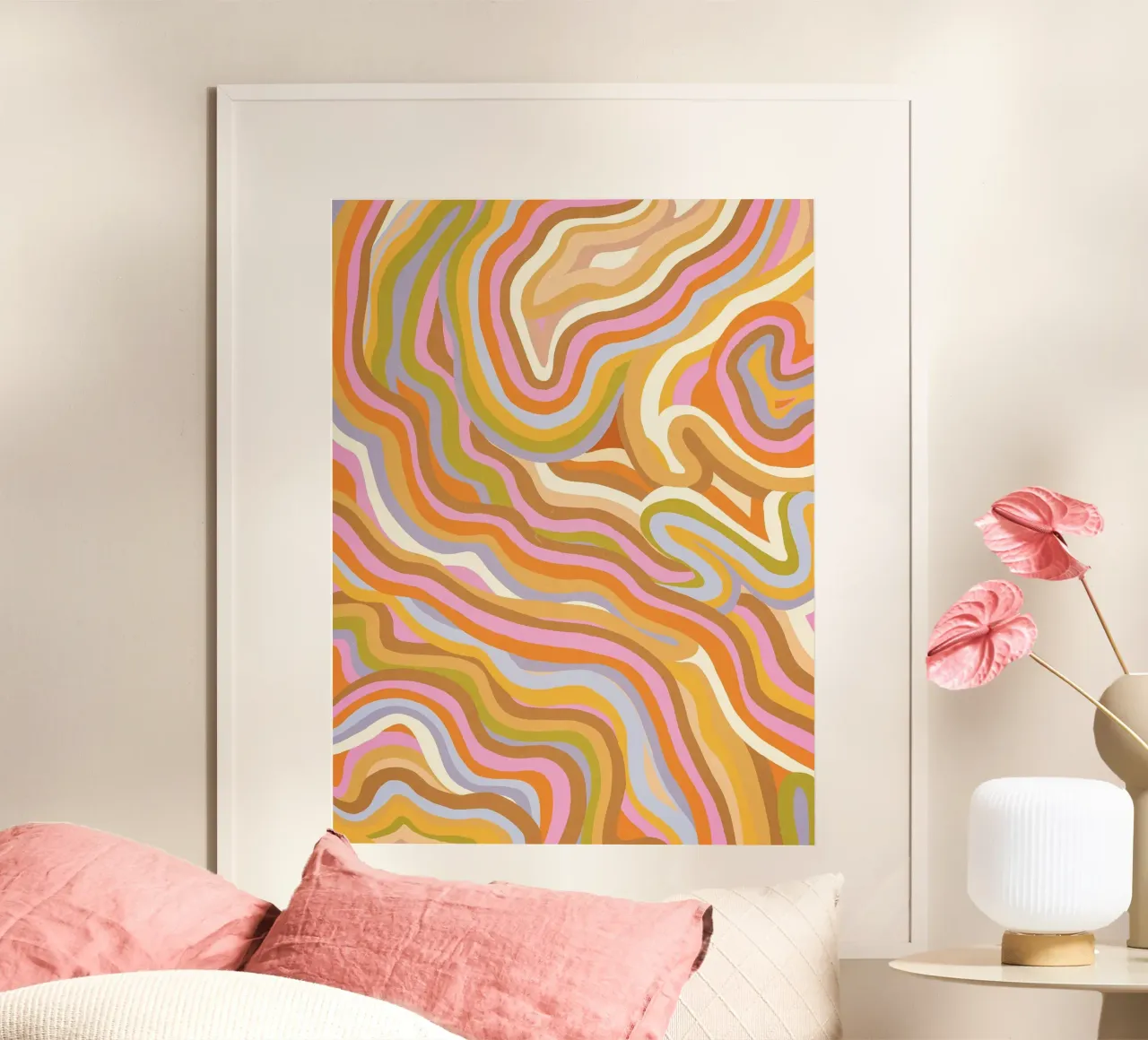 Painted marble poster con telaio in legno da GigiRosado