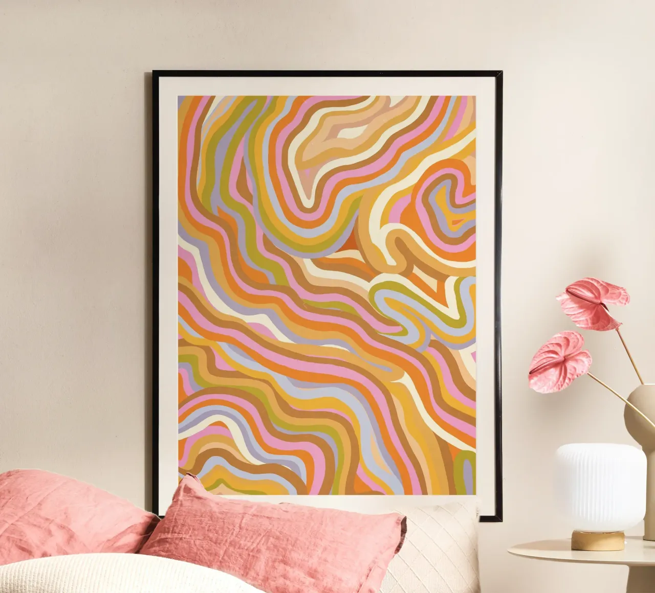 Painted marble poster con telaio in legno da GigiRosado