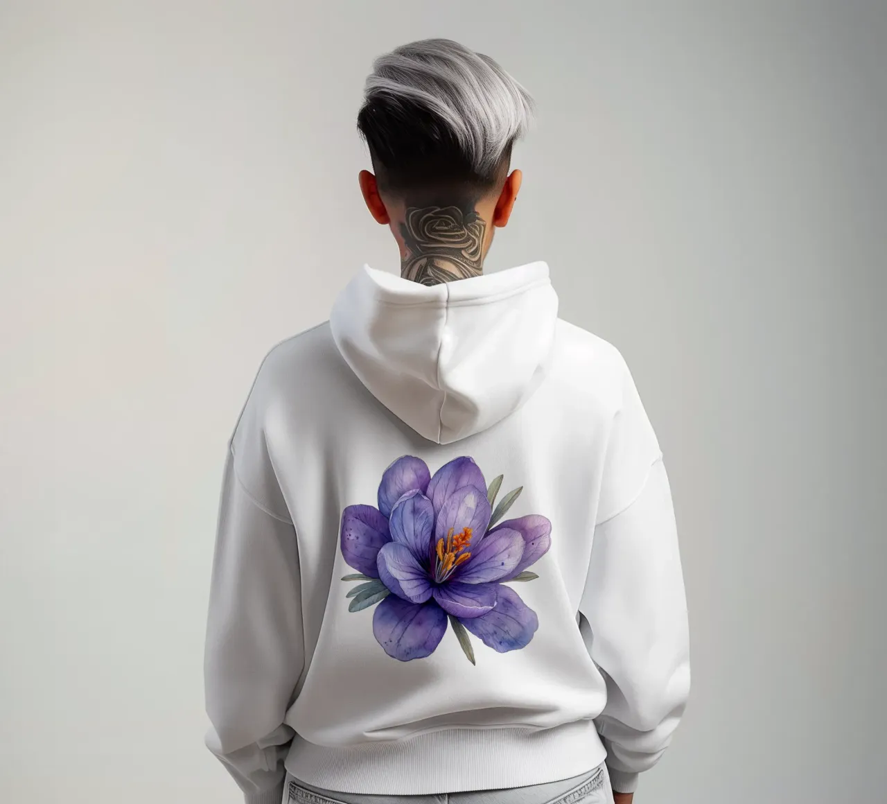 Fiore di croco 2 felpa con cappuccio da Bold Blooms