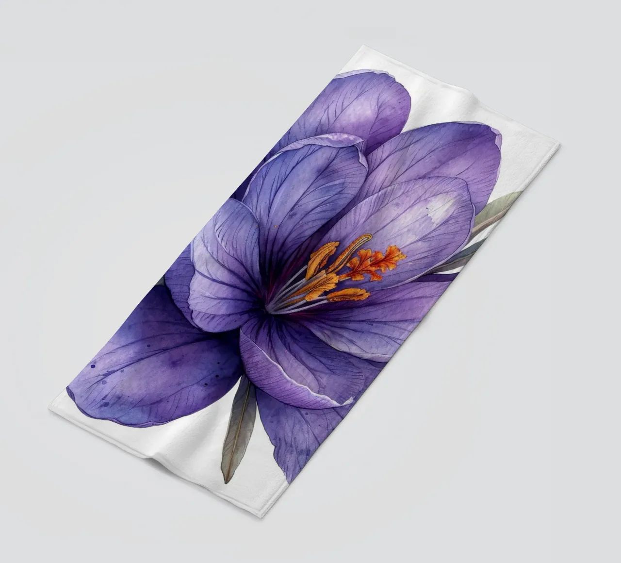 Fiore di croco 2 telo mare da Bold Blooms