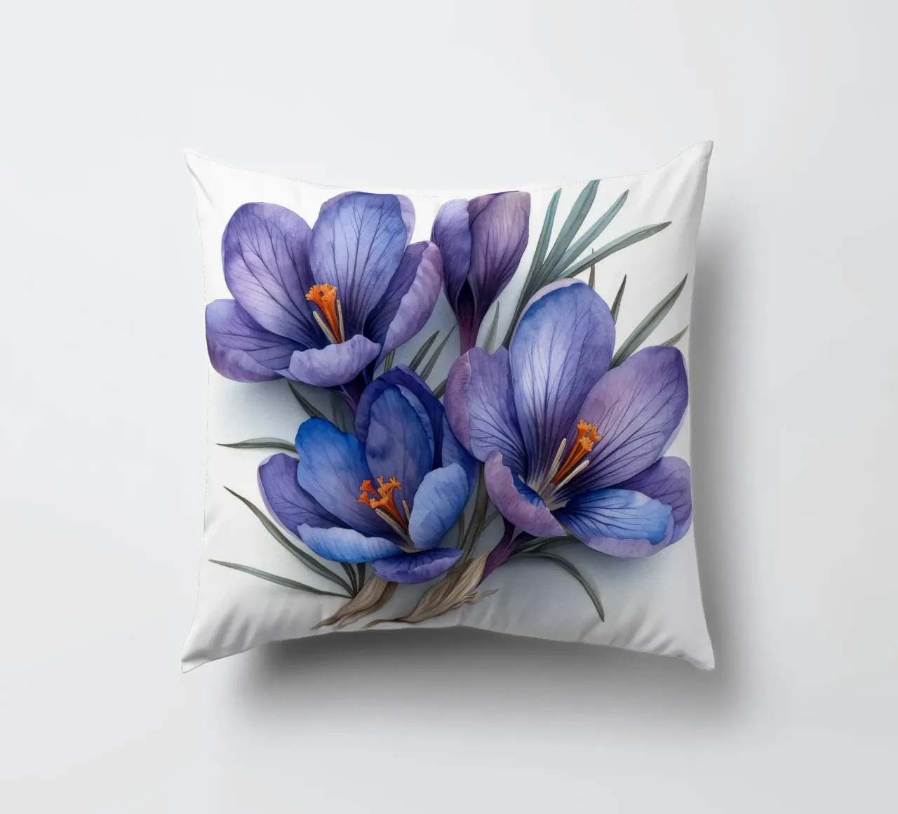 Fiore di croco 3 cuscino da Bold Blooms