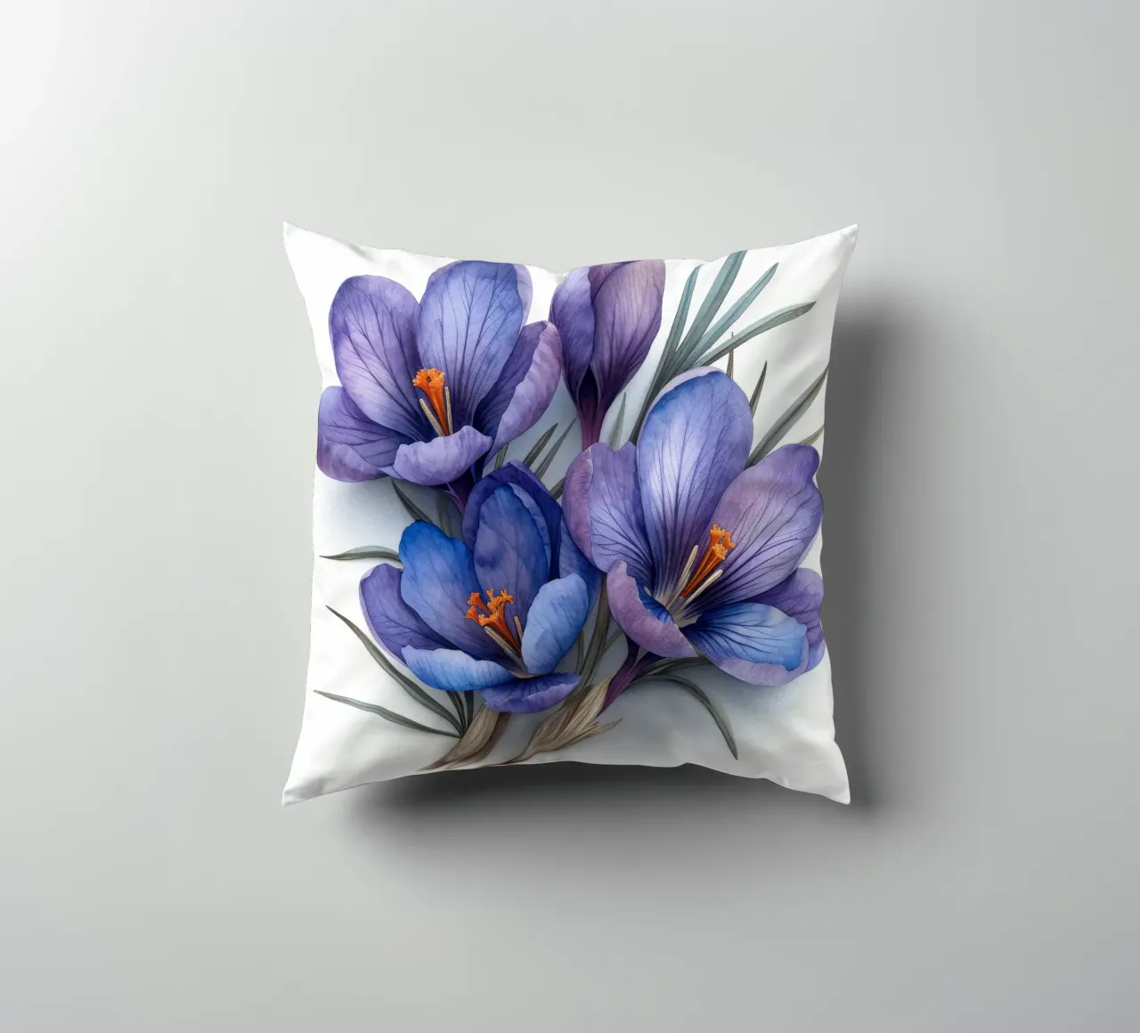 Fiore di croco 3 cuscino da Bold Blooms
