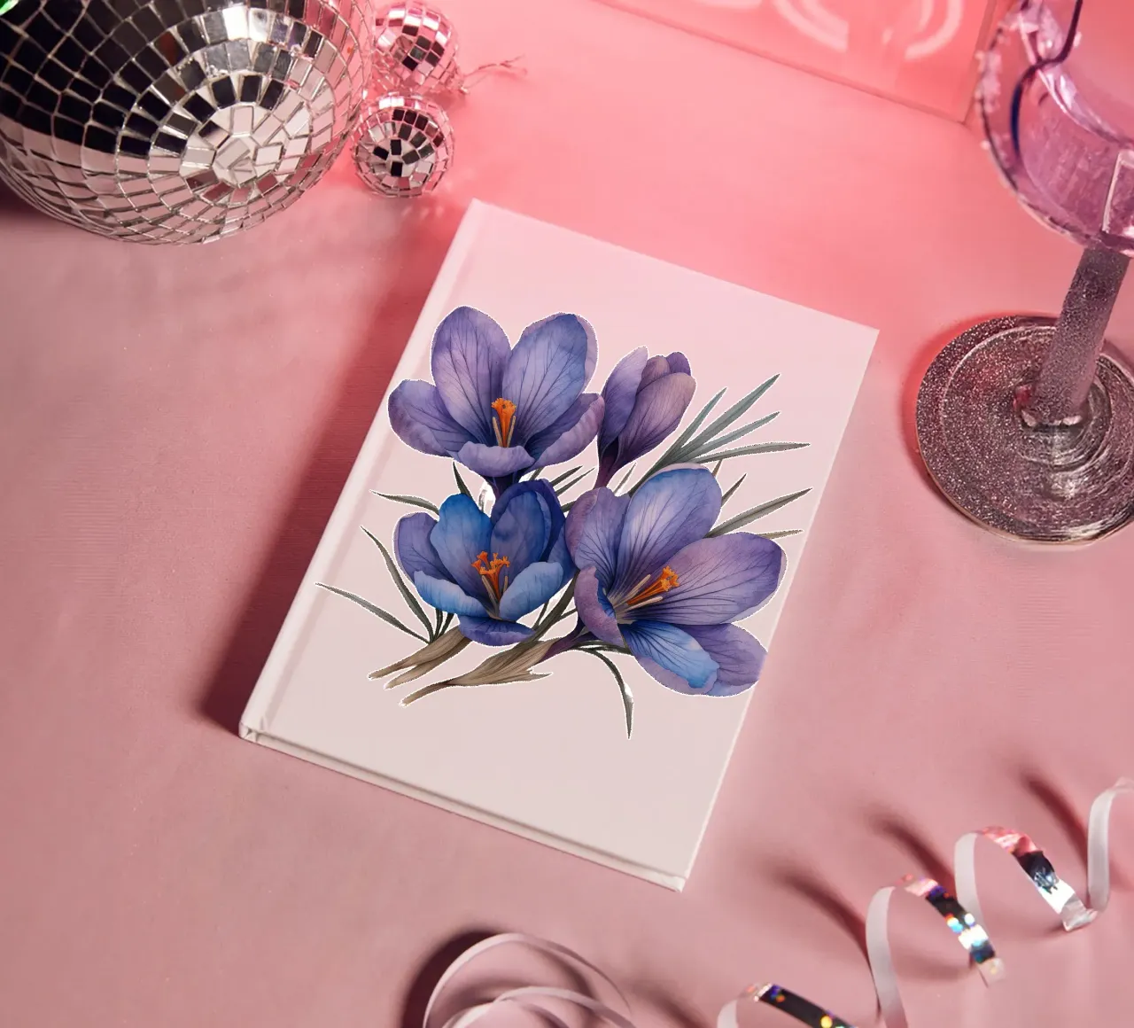 Crocus Flower 3 notebook by Bold Blooms