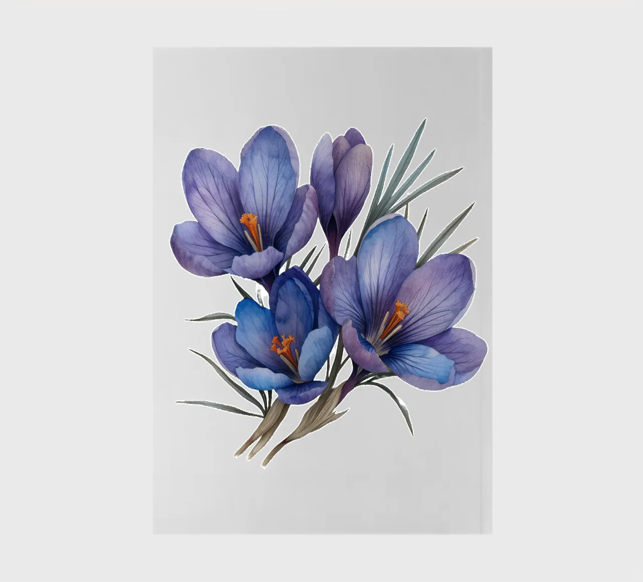 Crocus Flower 3 notebook by Bold Blooms