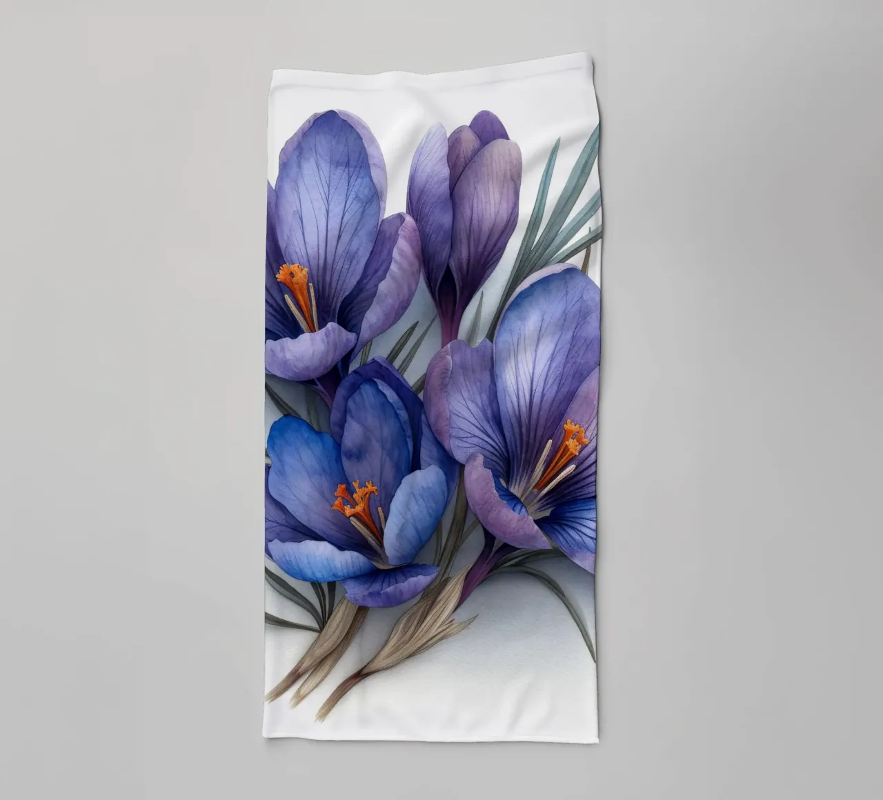 Crocus Flower 3 towel by Bold Blooms