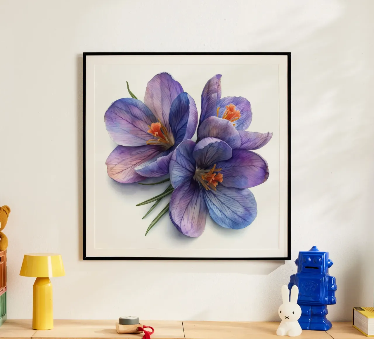 Fiore di croco 4 poster con telaio in plastica da Bold Blooms