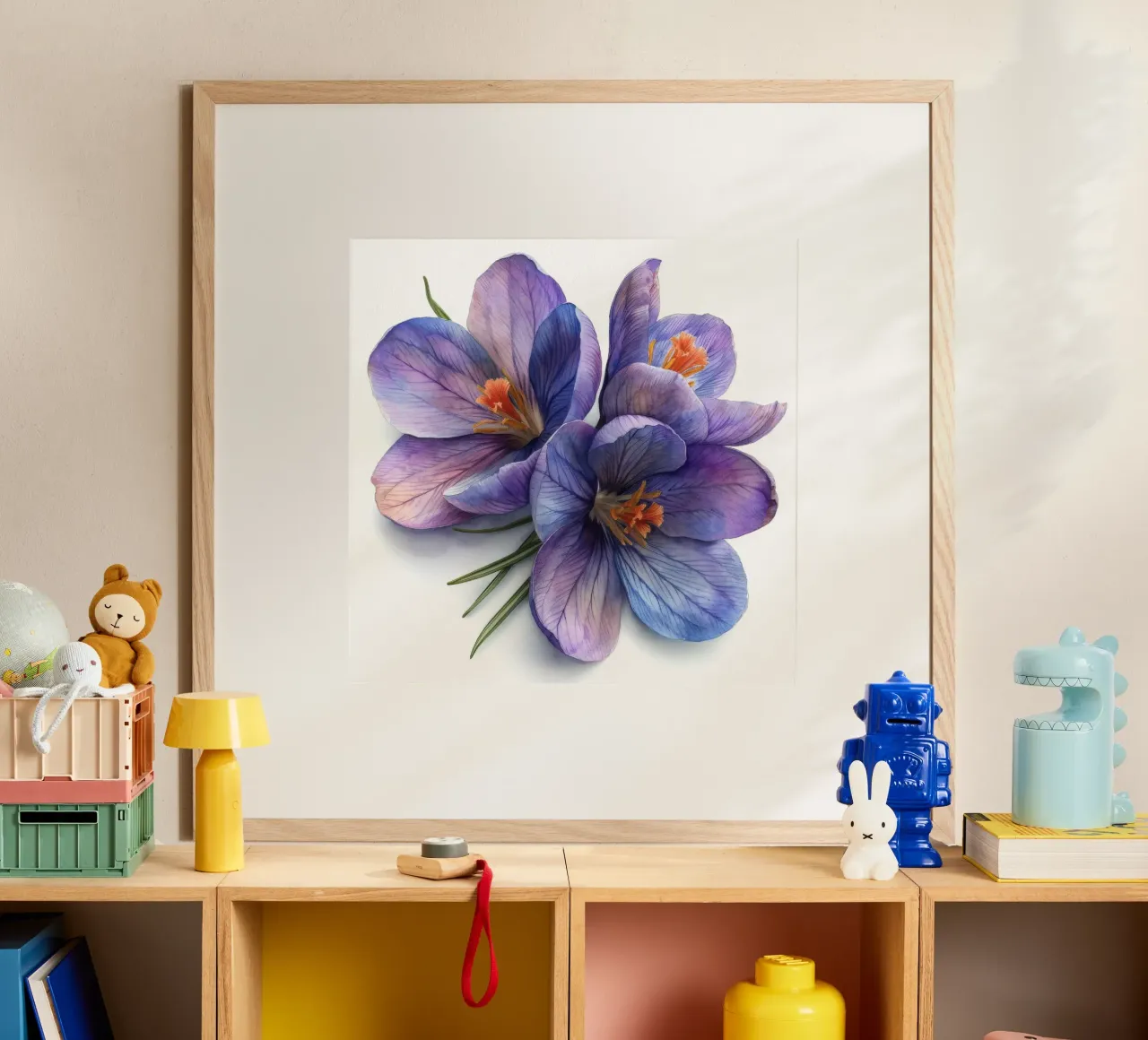 Fiore di croco 4 poster con telaio in plastica da Bold Blooms
