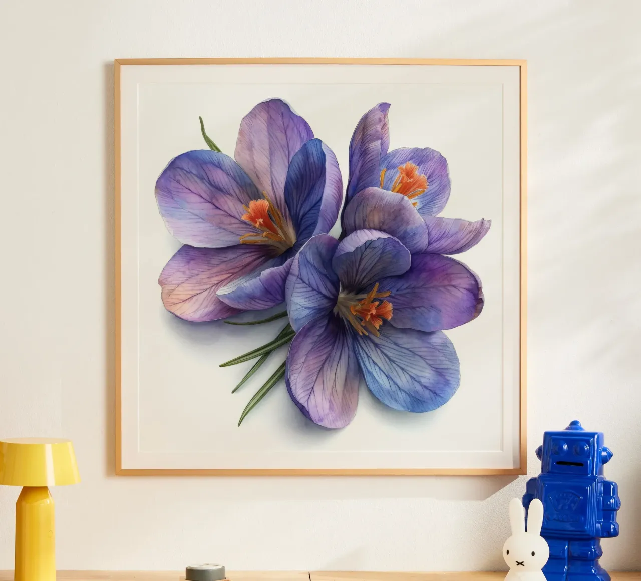 Fiore di croco 4 poster con telaio in plastica da Bold Blooms