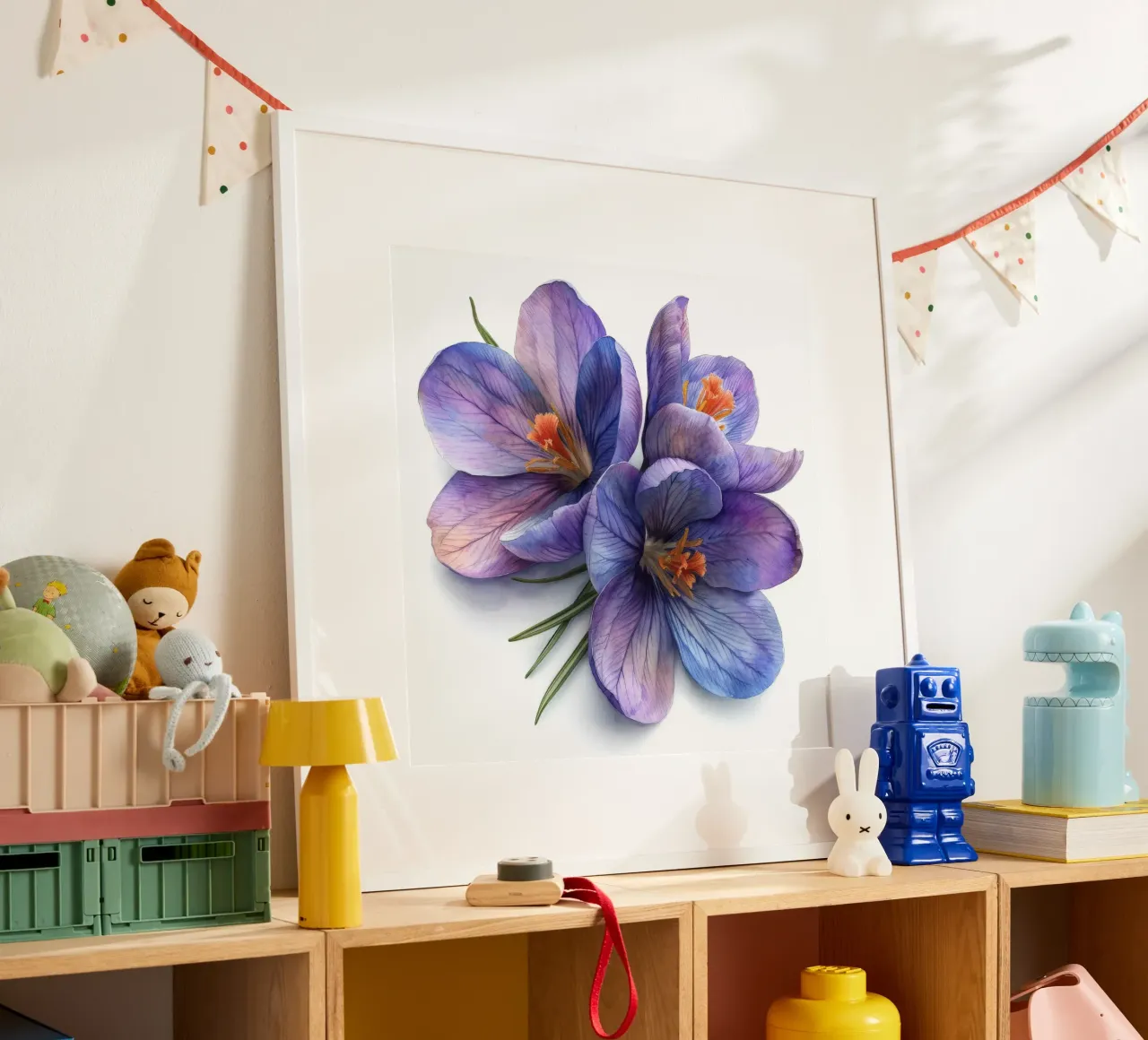Fiore di croco 4 poster con telaio in plastica da Bold Blooms
