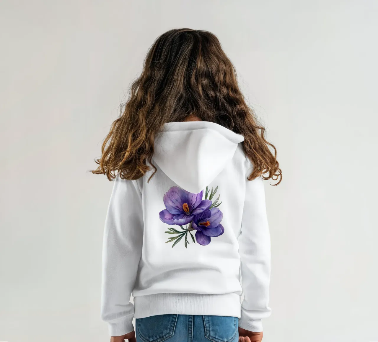 Krokusblüte 1 Kinder Hoodie von Bold Blooms