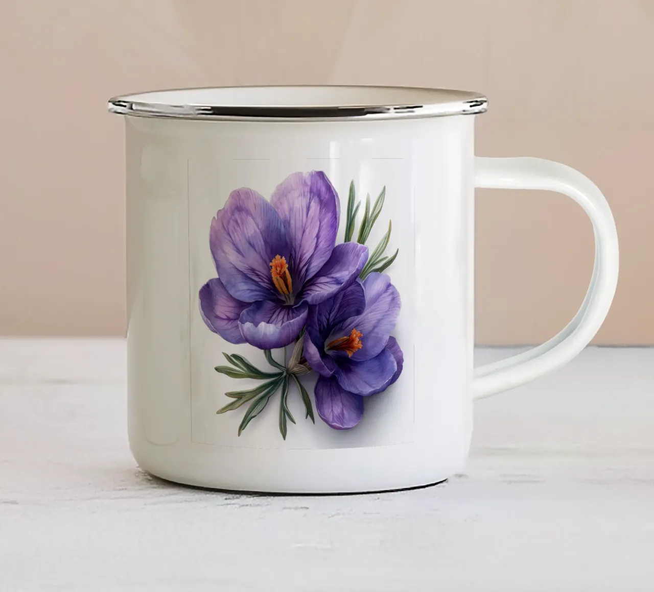 Fiore di croco 1 tazza in smalto da Bold Blooms