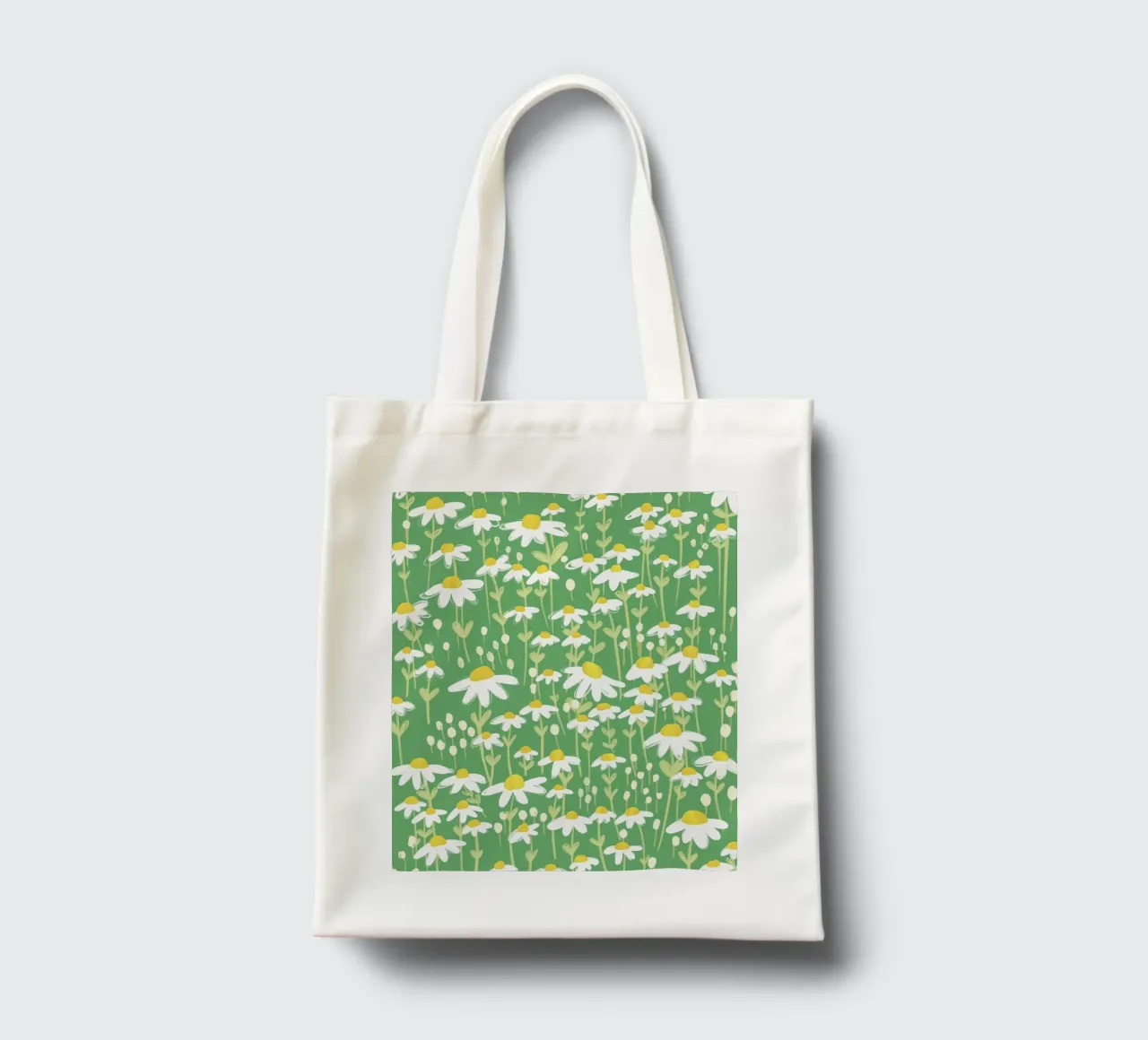 Green chamomile tote bag by GigiRosado