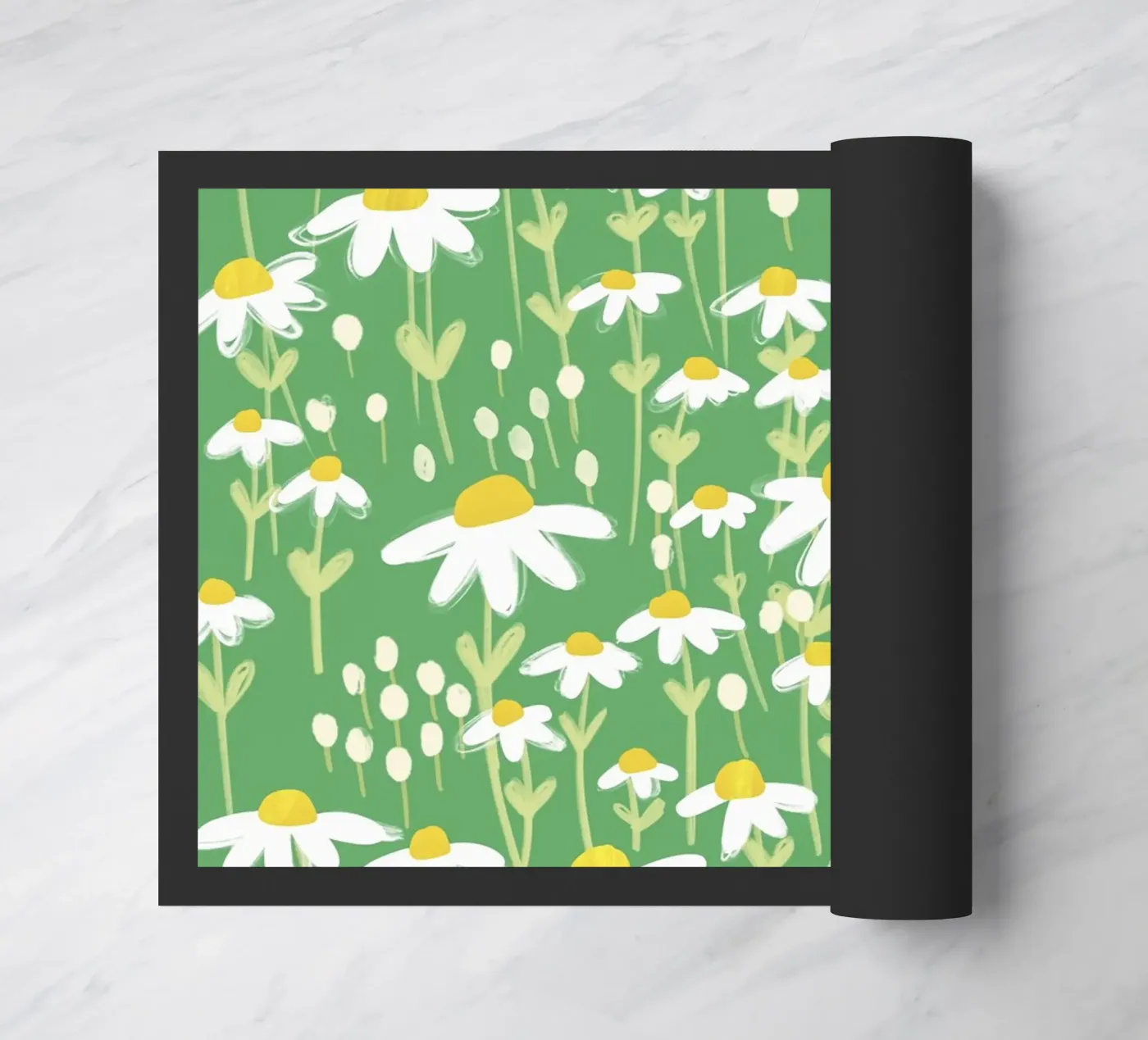 Green chamomile doormat by GigiRosado