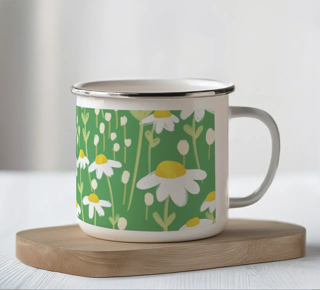 Green chamomile tazza in smalto da GigiRosado
