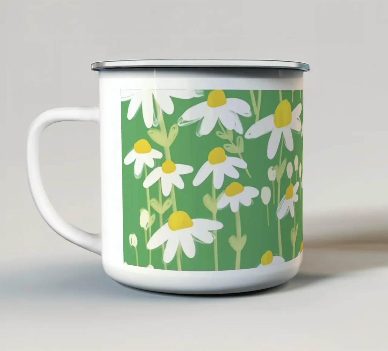 Green chamomile tazza in smalto da GigiRosado