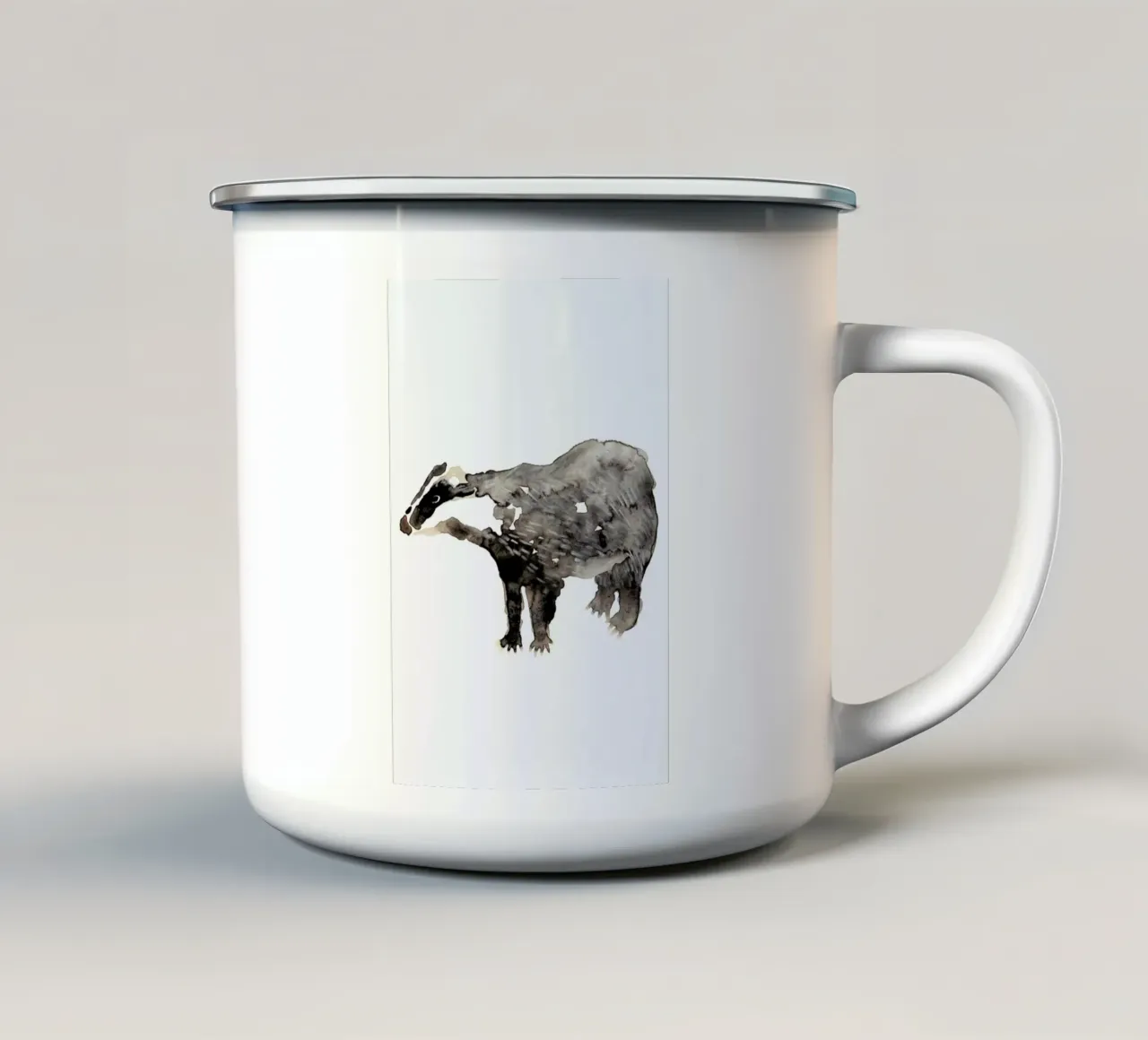 Badger tazza in smalto da Farina Kuklinski