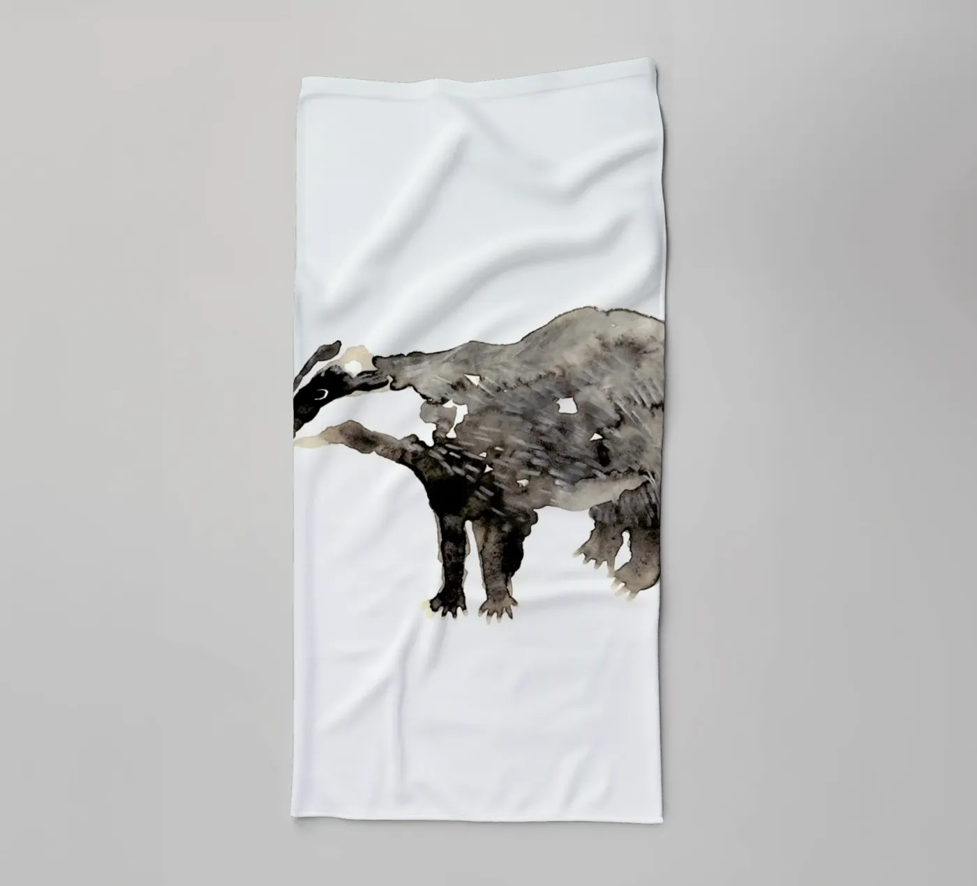 Badger badhanddoek van Farina Kuklinski